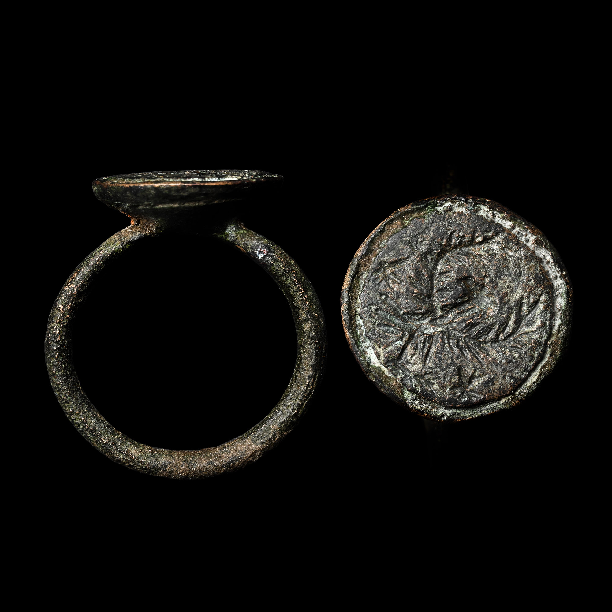 Migration Period Bronze Ring with Spread Eagle