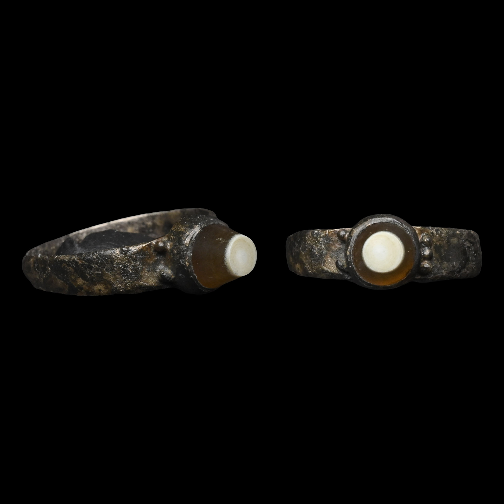 Roman Silver Child's Ring with Agate
