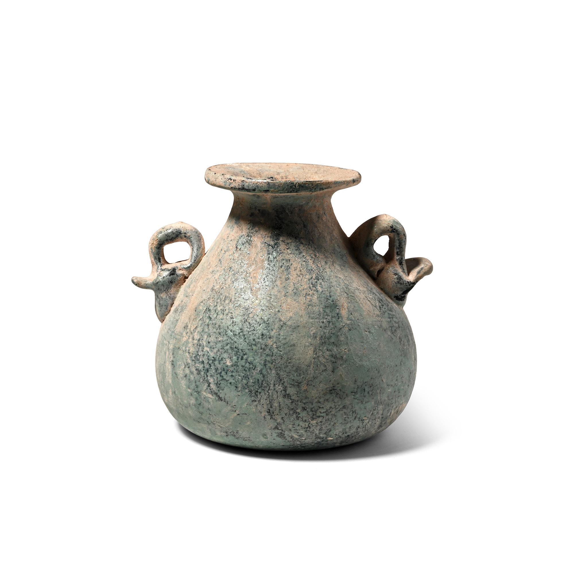 Parthian Glass Two-Handled Vessel