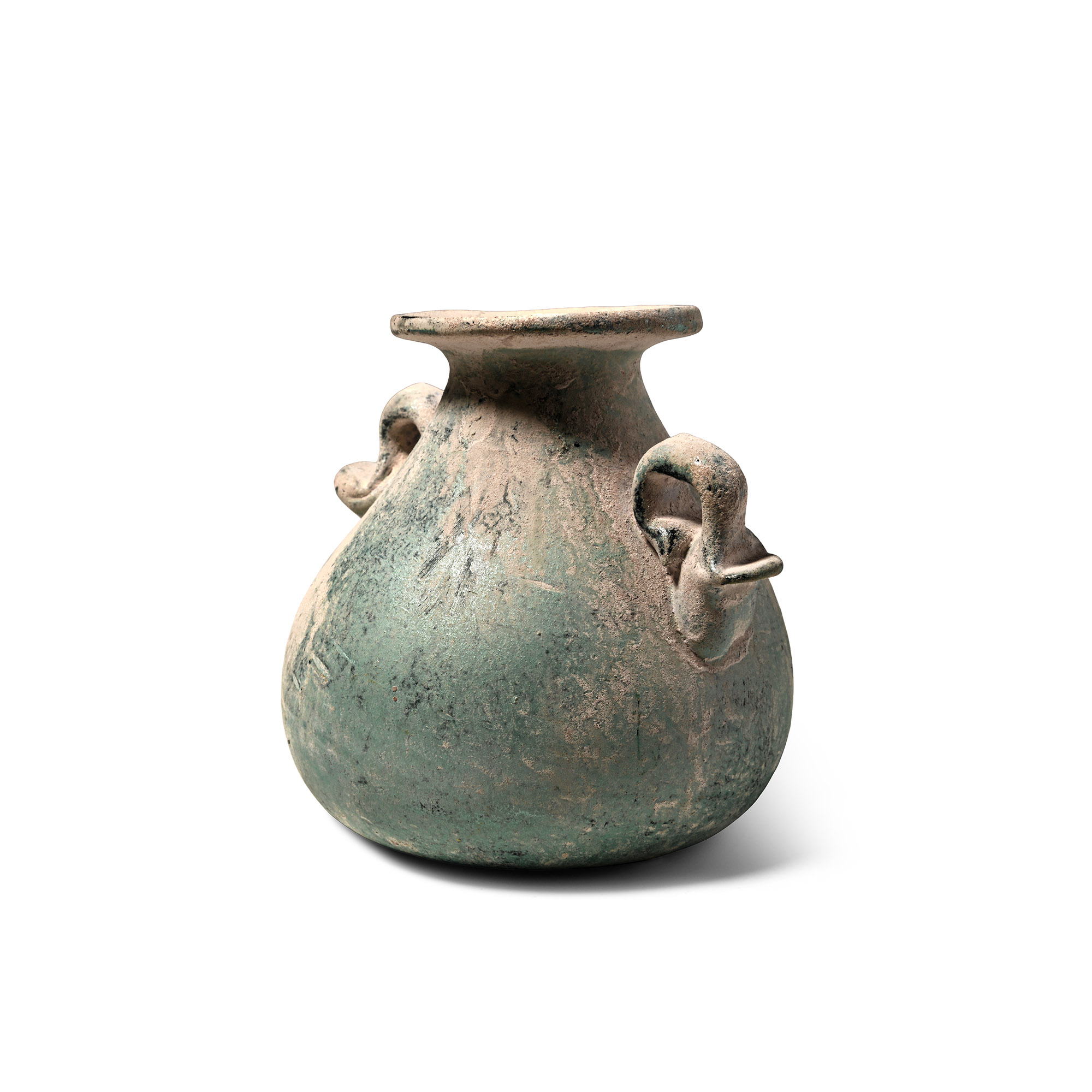Parthian Glass Two-Handled Vessel