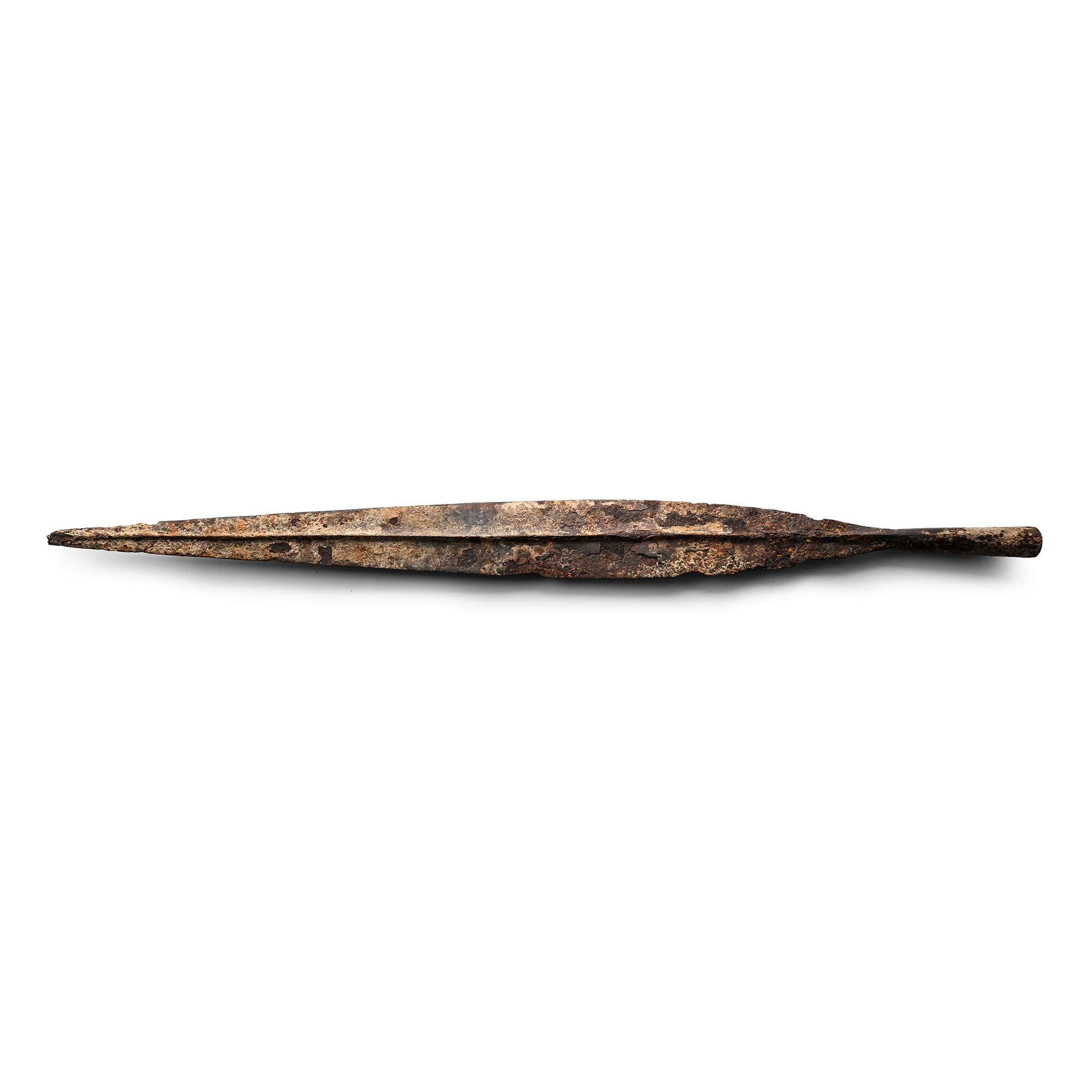 Very Large Iron Age Celtic Iron La Tene Socketted Spearhead