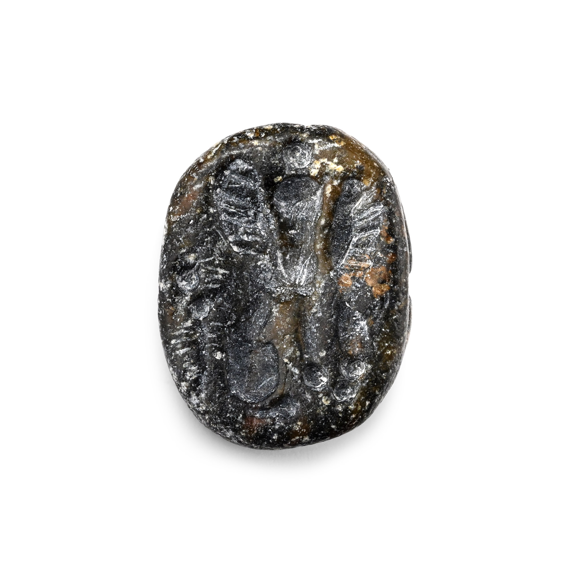 Neo-Babylonian Stone Scaraboid with Winged Beast