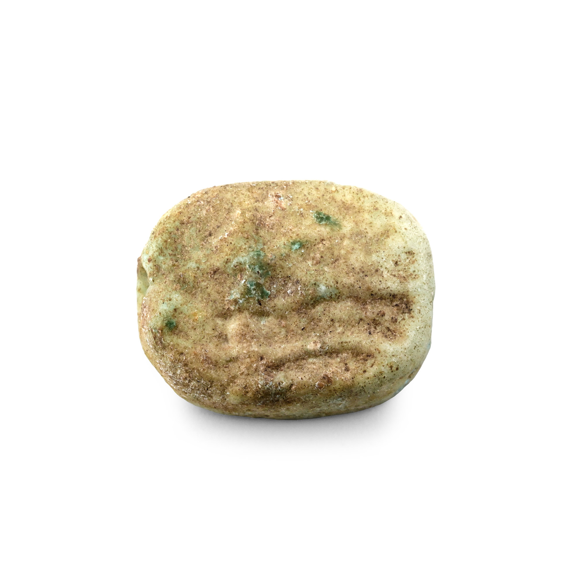 Egyptian Faience Scaraboid with Hieroglyphs
