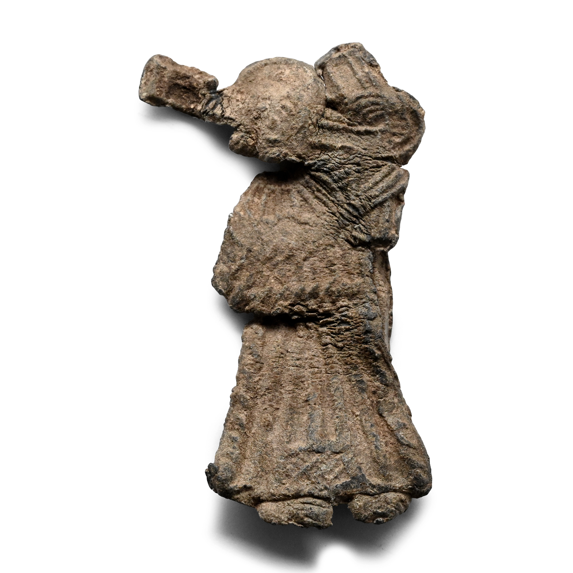 Medieval Pewter Pilgrim's Badge with Christ Carrying Cross
