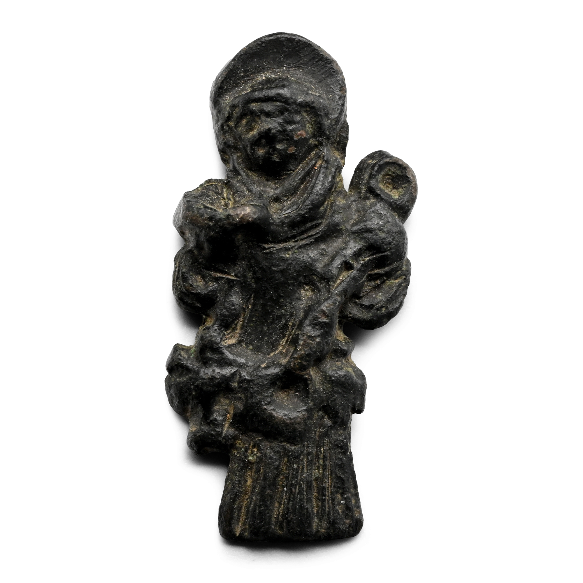 Medieval Pewter Pilgrim's Badge with Mary and Child
