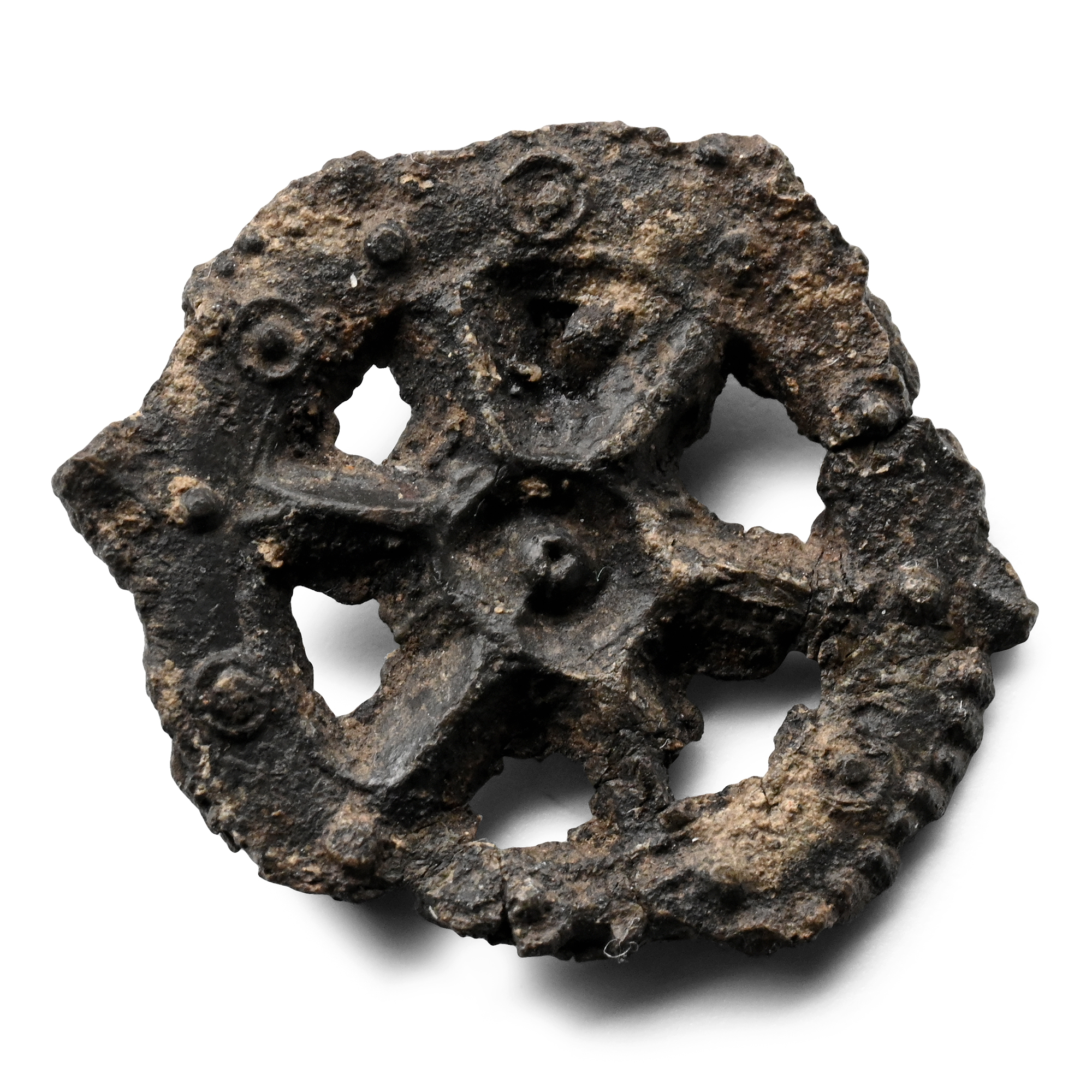 Medieval Pewter Catherine's Wheel Pilgrim's Badge
