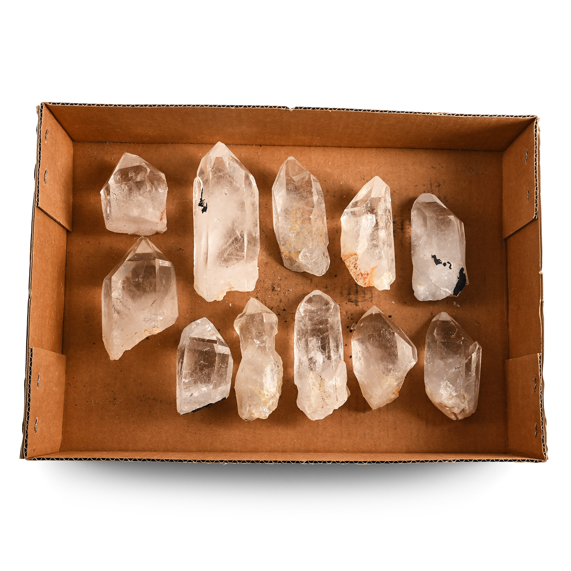 A Collection of Very Large Rock Crystal Mineral Specimens