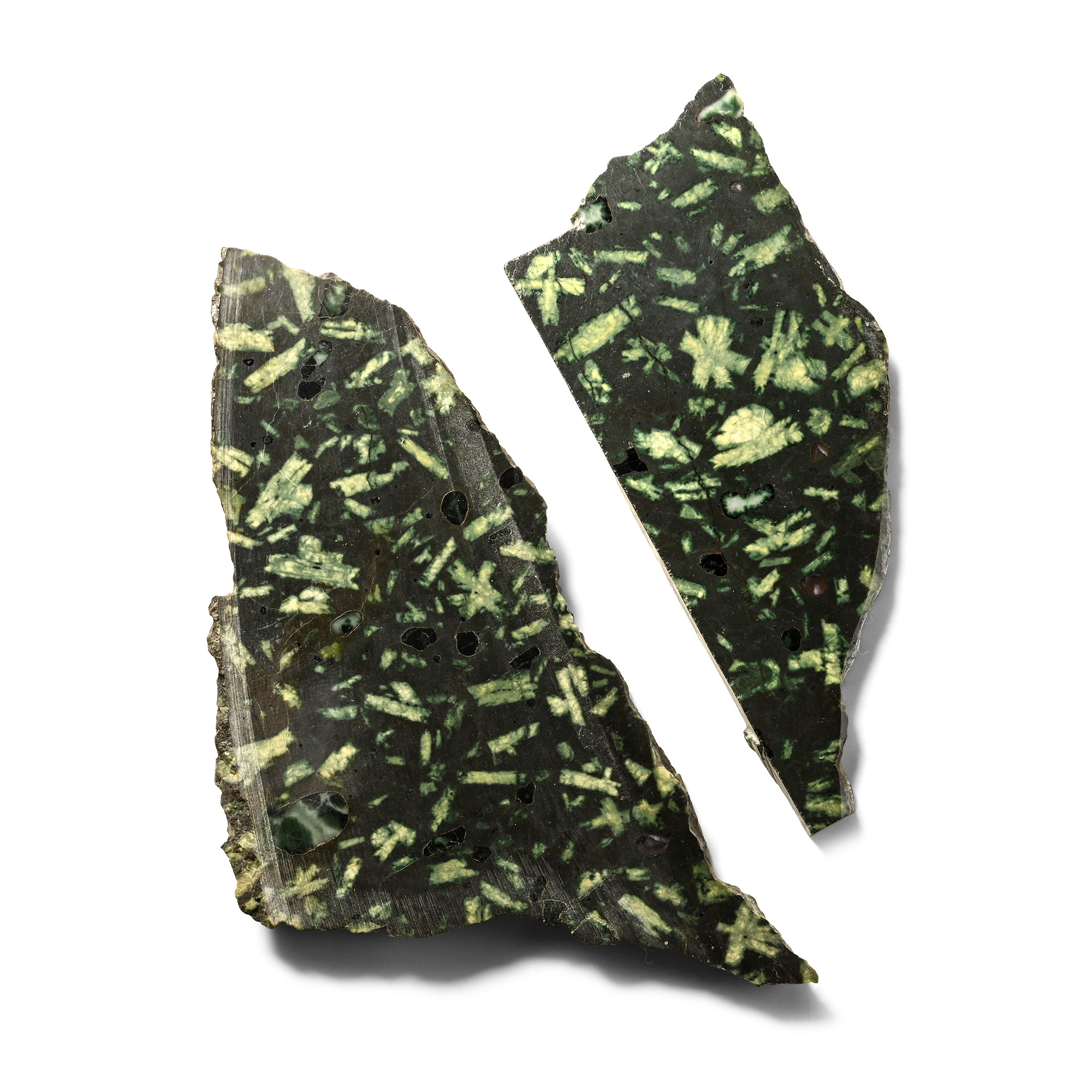 Historic Roman 'Spartan Basalt' Cut and Polished Green Porphyry Sheet Group