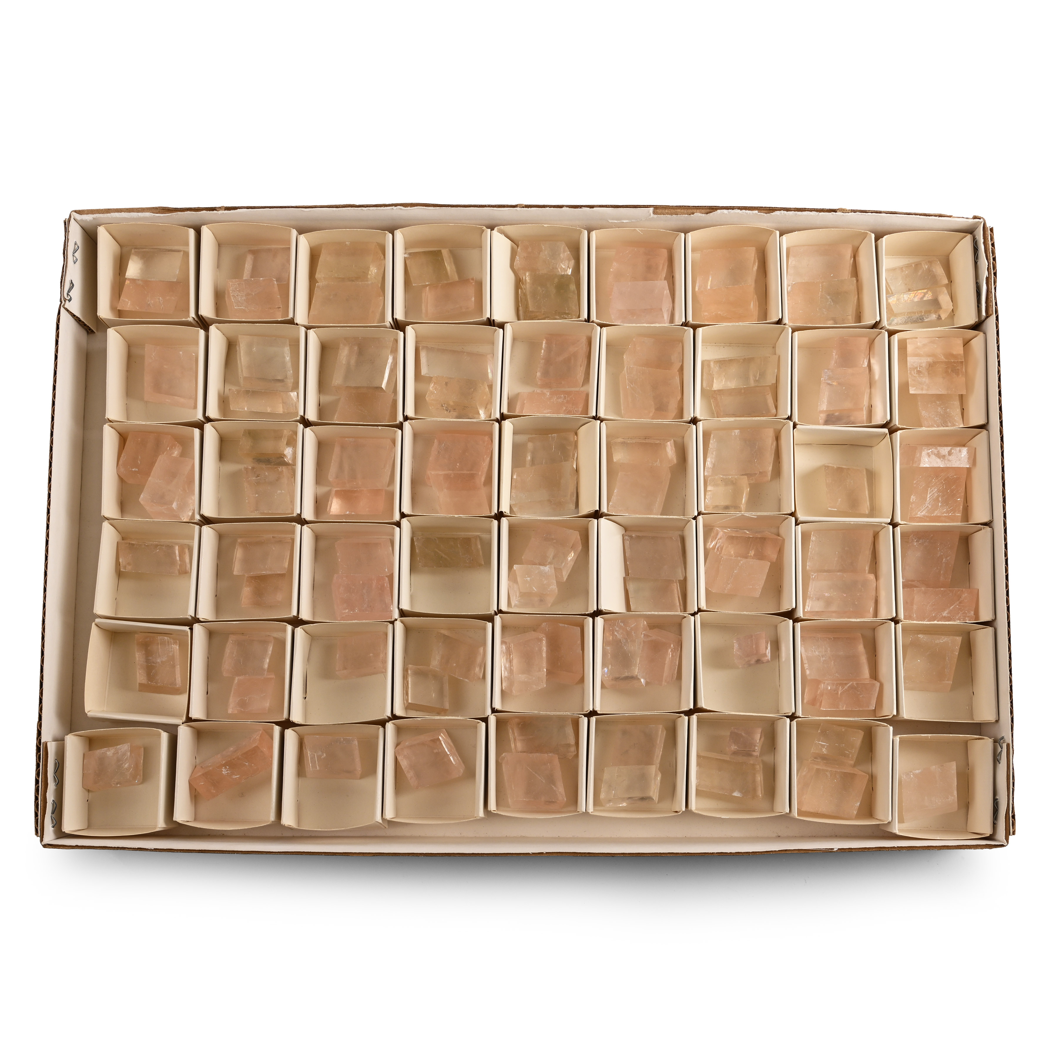 Ninety-Five [95] Boxed Pink Calcite Rhombs