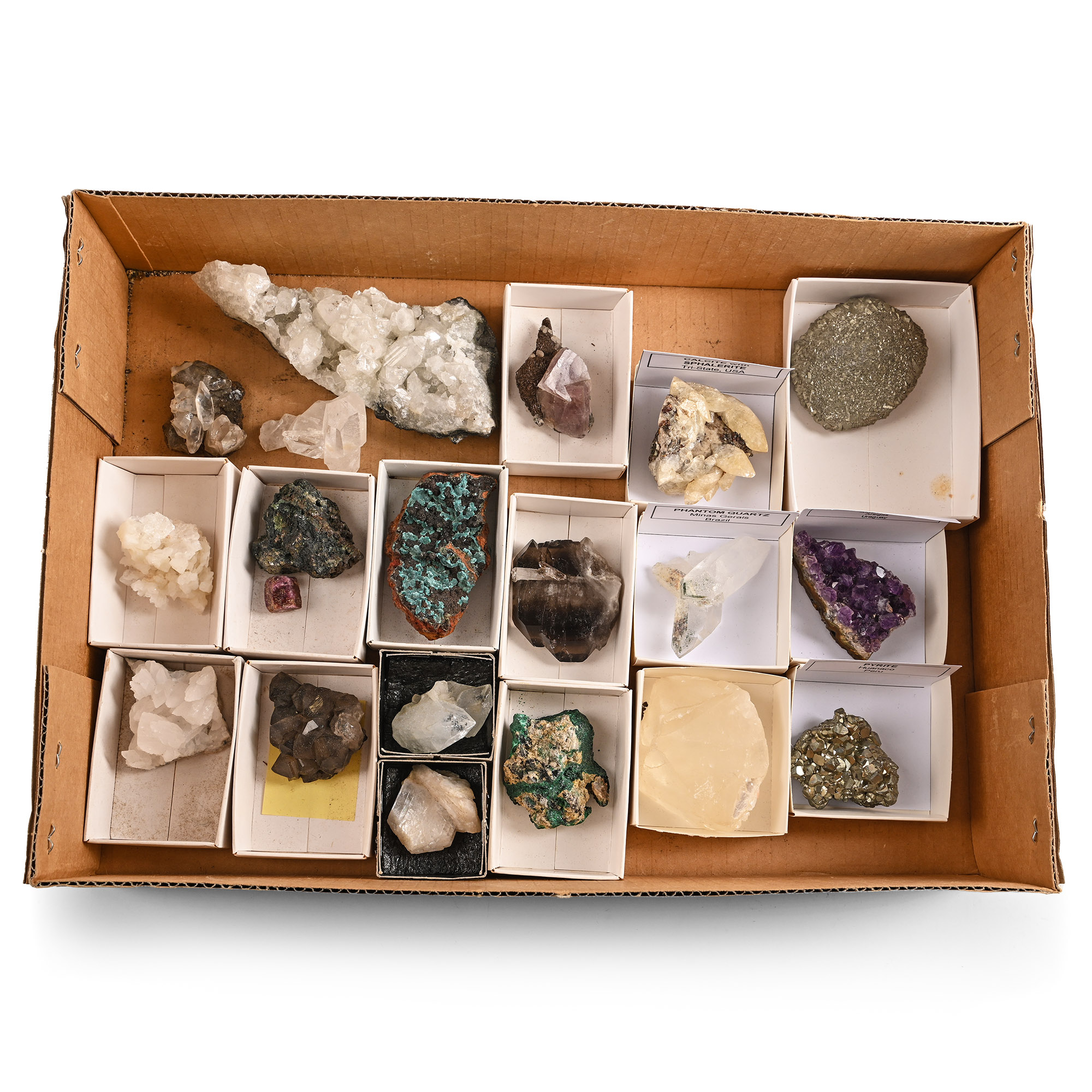 Collection of Twenty [20] Mixed Crystal Mineral Specimens