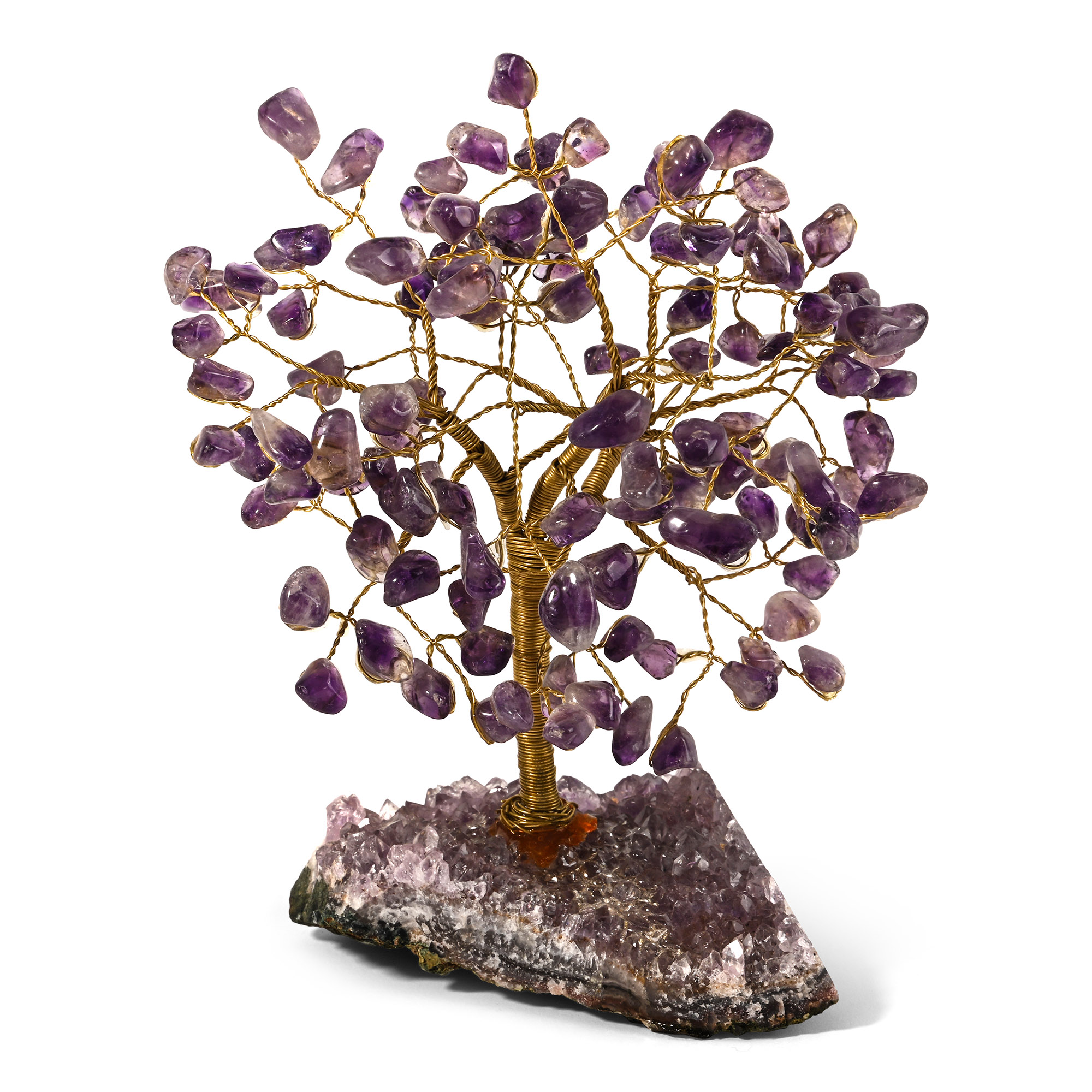 Amethyst Gem Tree on Amethyst Crystal Geode Section