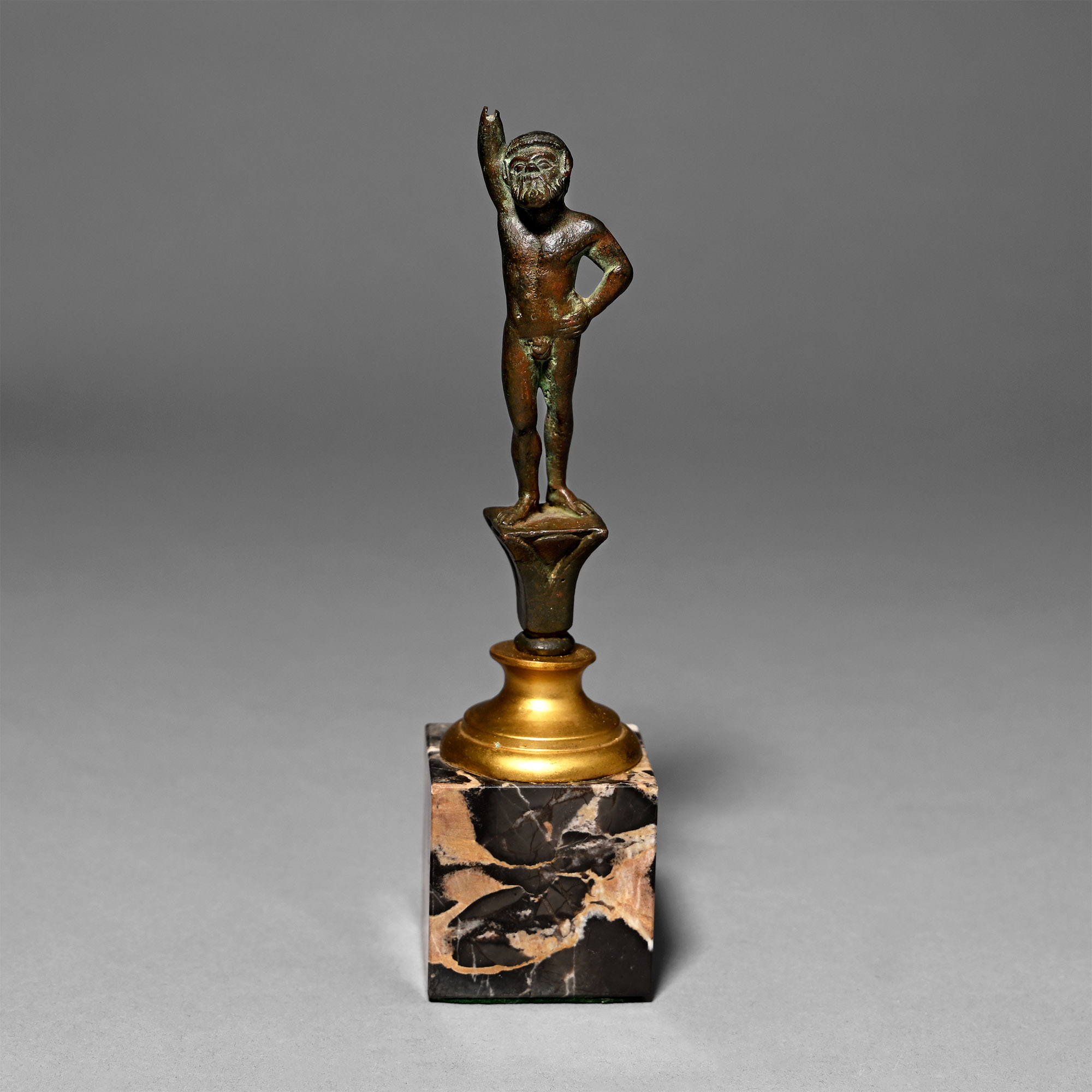 Etruscan Bronze Statue of a Satyr