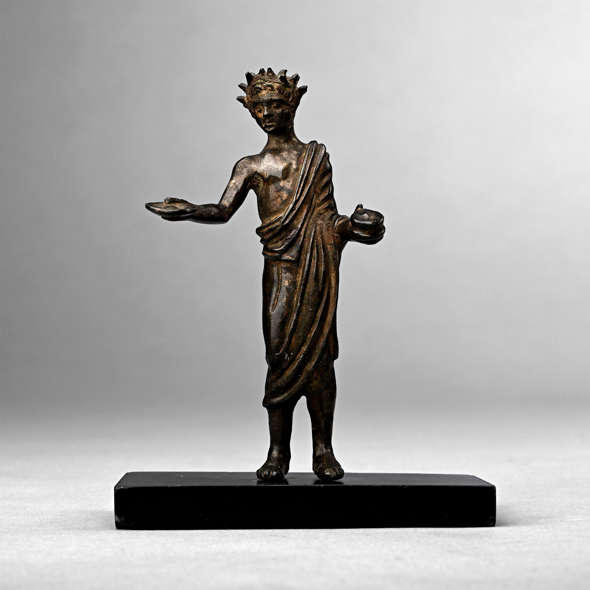Etruscan Bronze Votive Figure of Genius Sacrificulus