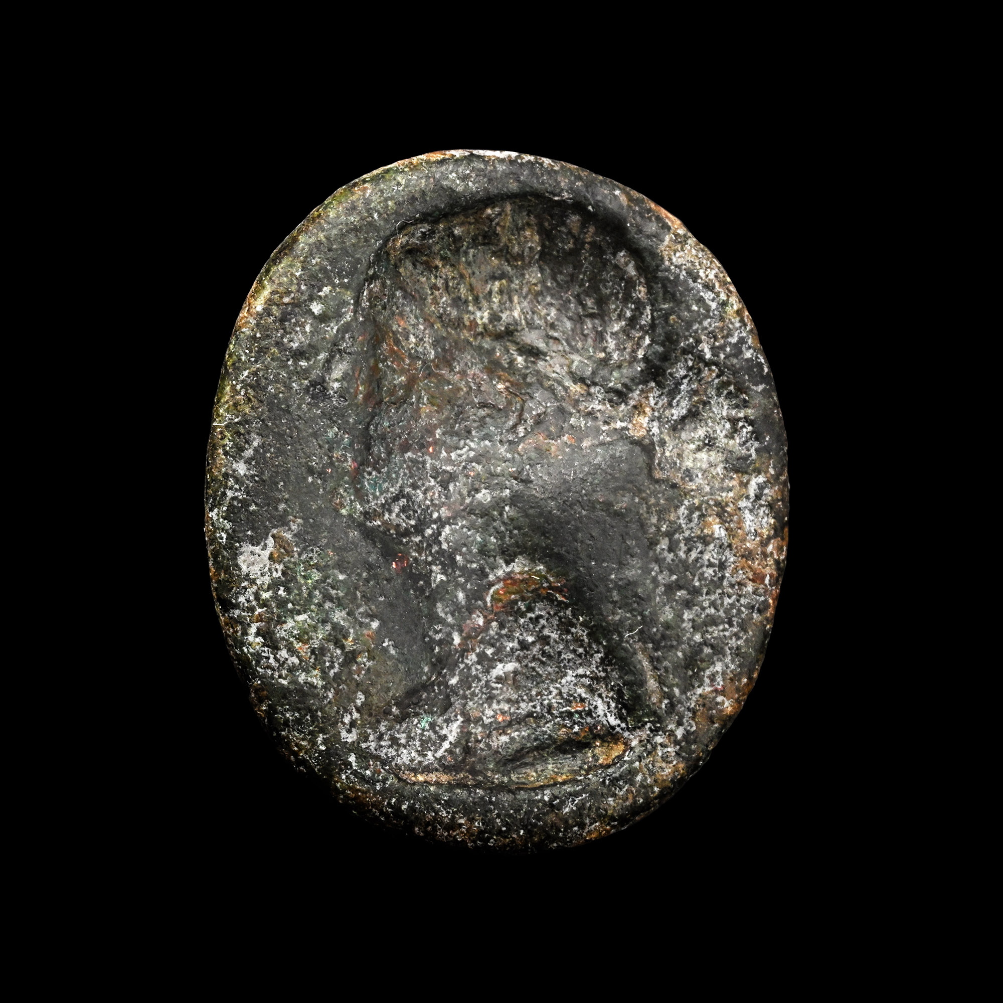 Large Roman Bronze Signet Ring Bezel of Queen Berenike