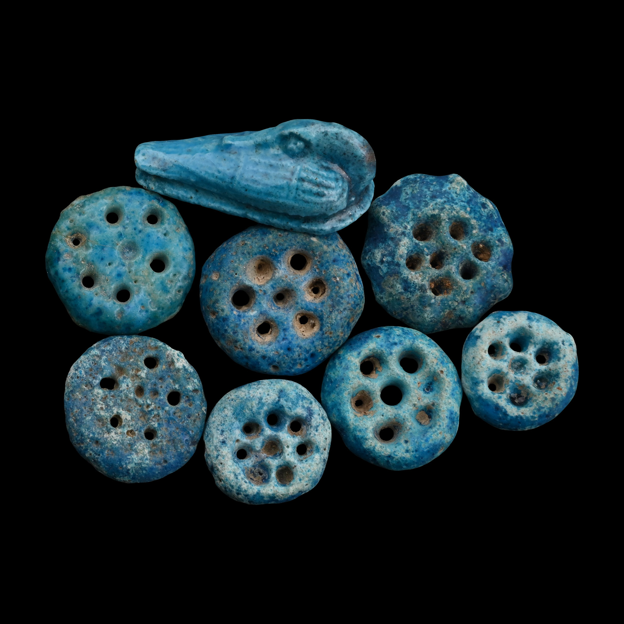 Egypto-Phoenician Faience Amulet Group