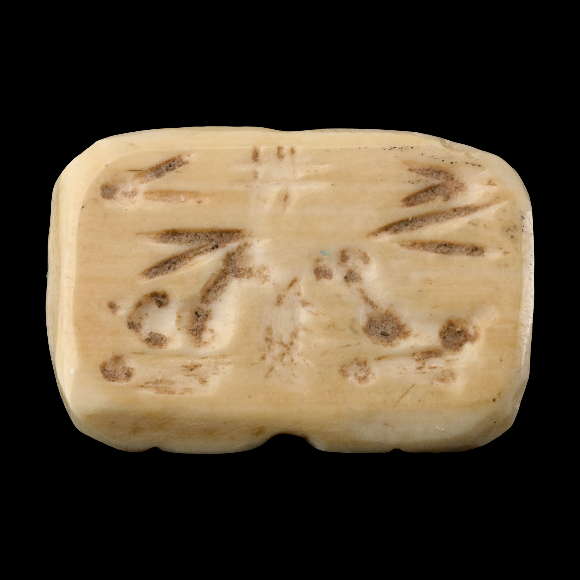 Western Asiatic Stone Double Bovine Head Amulet