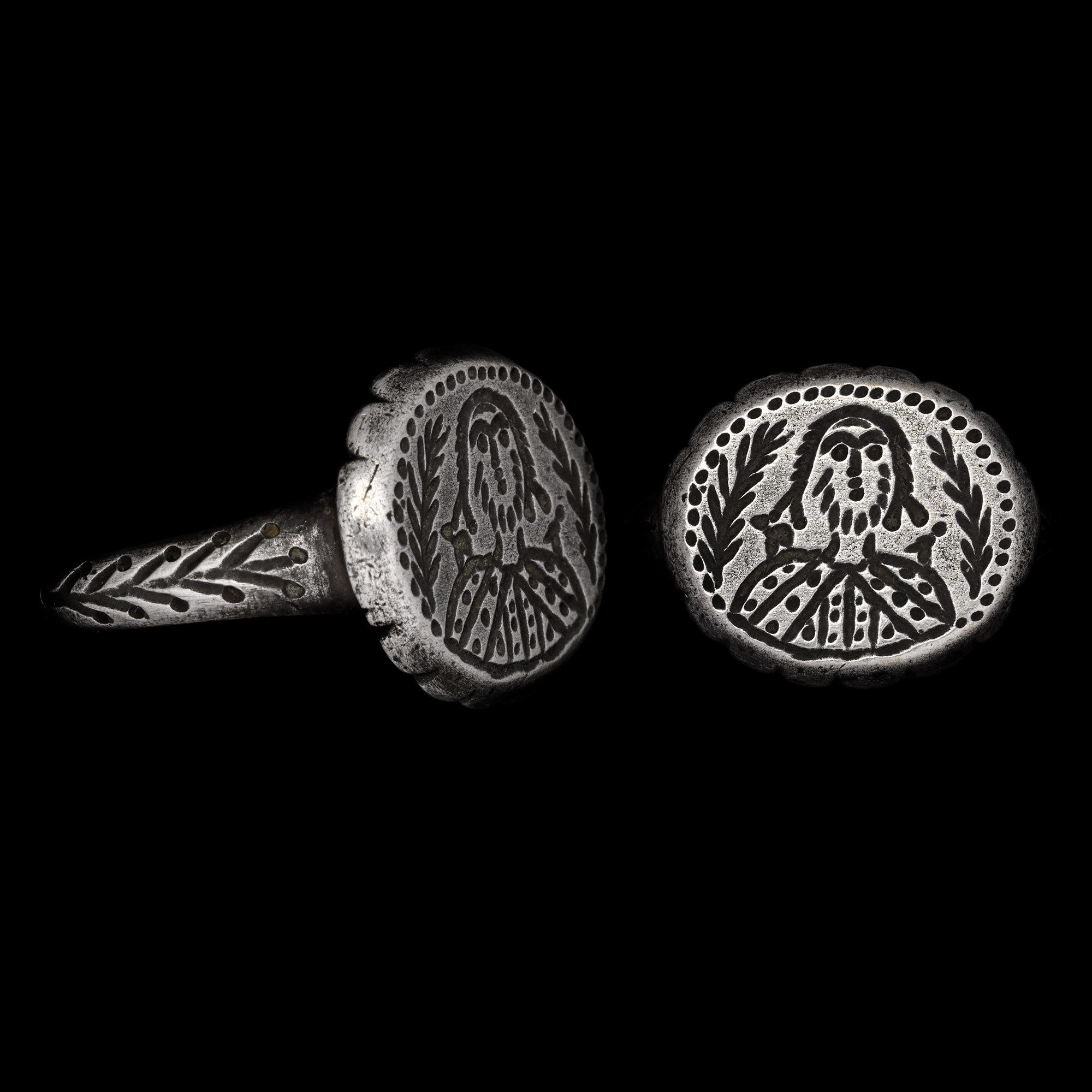 Byzantine Silver Ring with Bust
