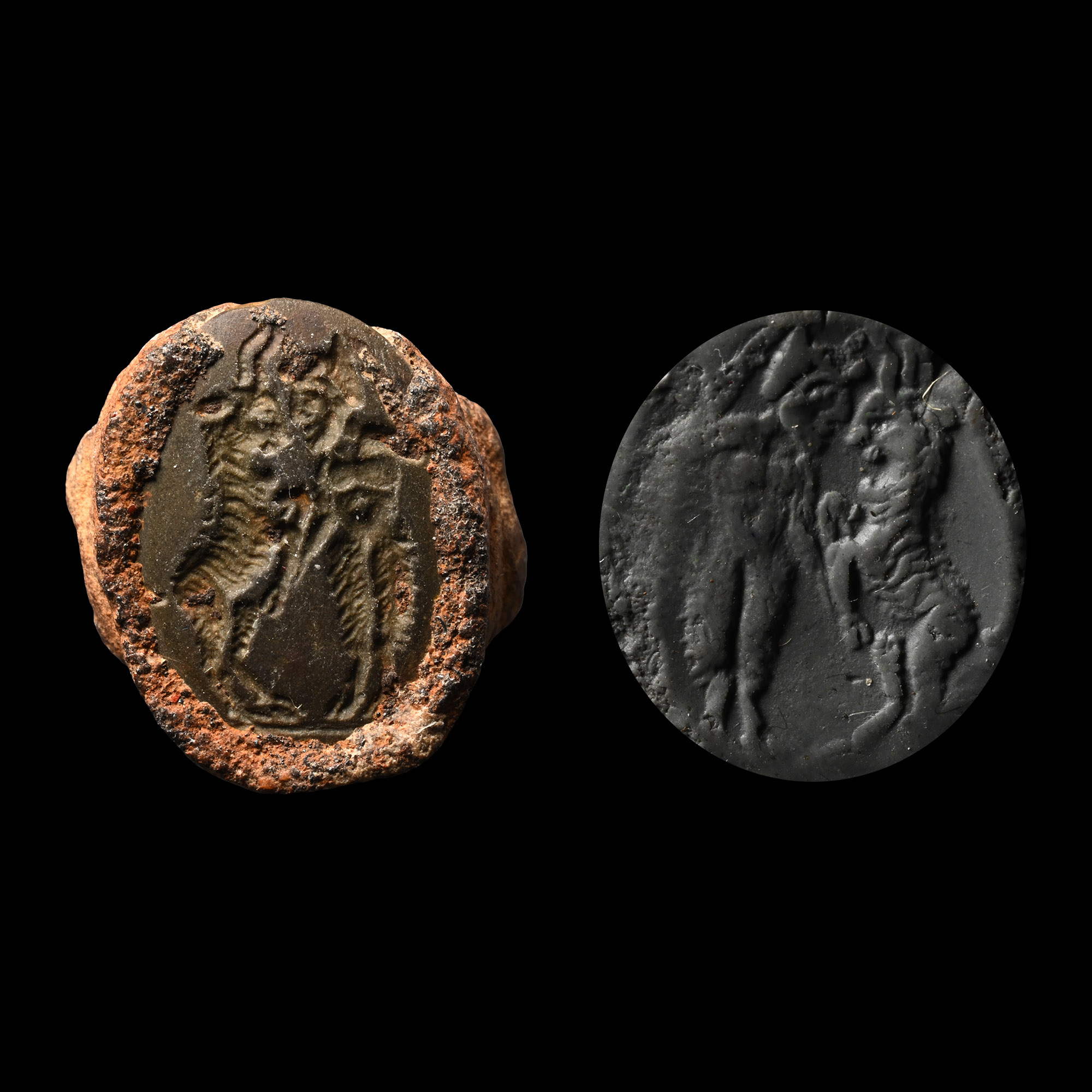 Achaemenid Stone Seal in Iron Ring Bezel
