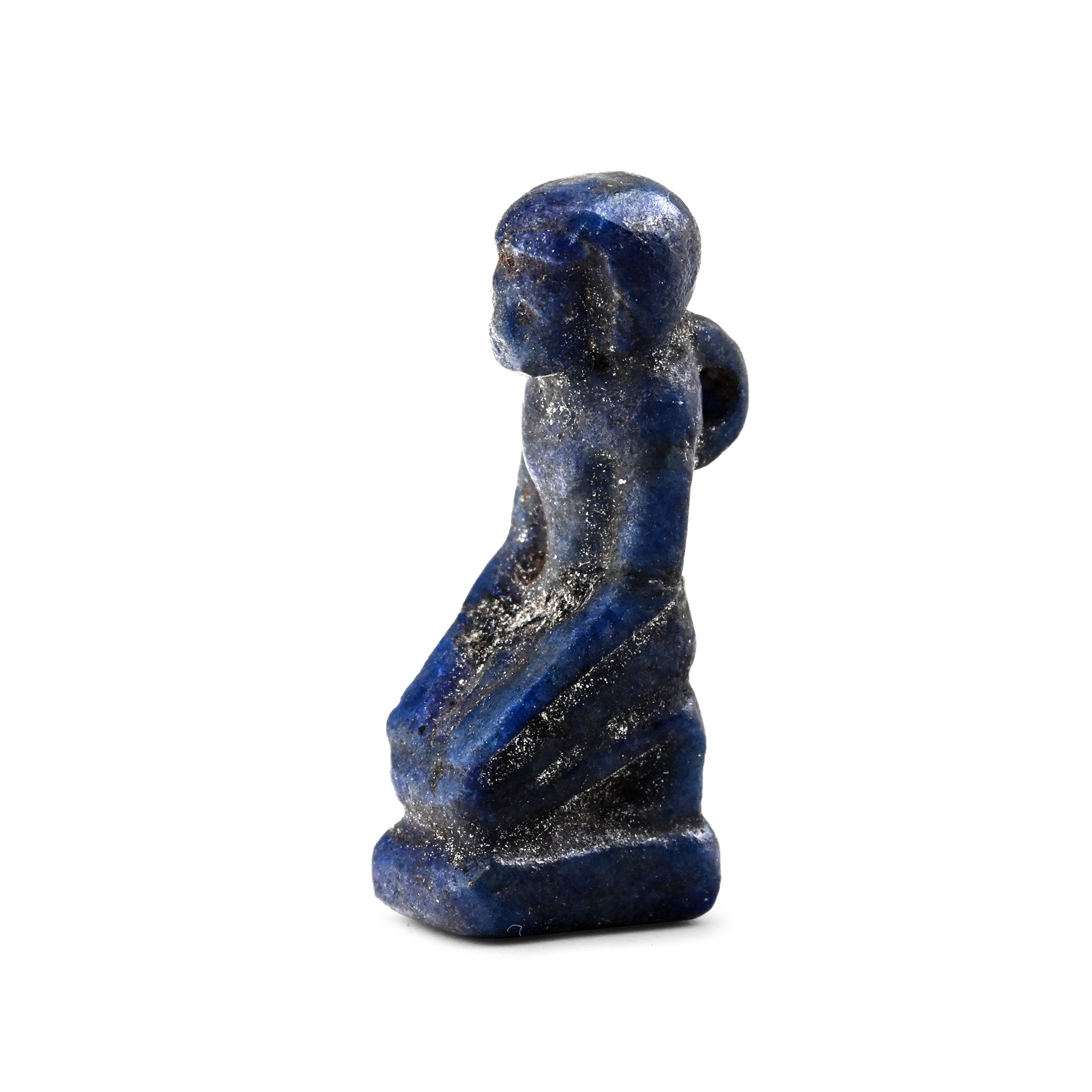 Egyptian Faience Kneeling Priest Amulet