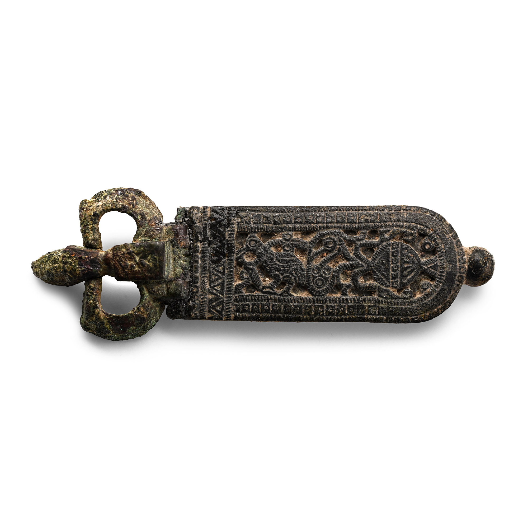 Byzantine Bronze Buckle with Decorative Plate