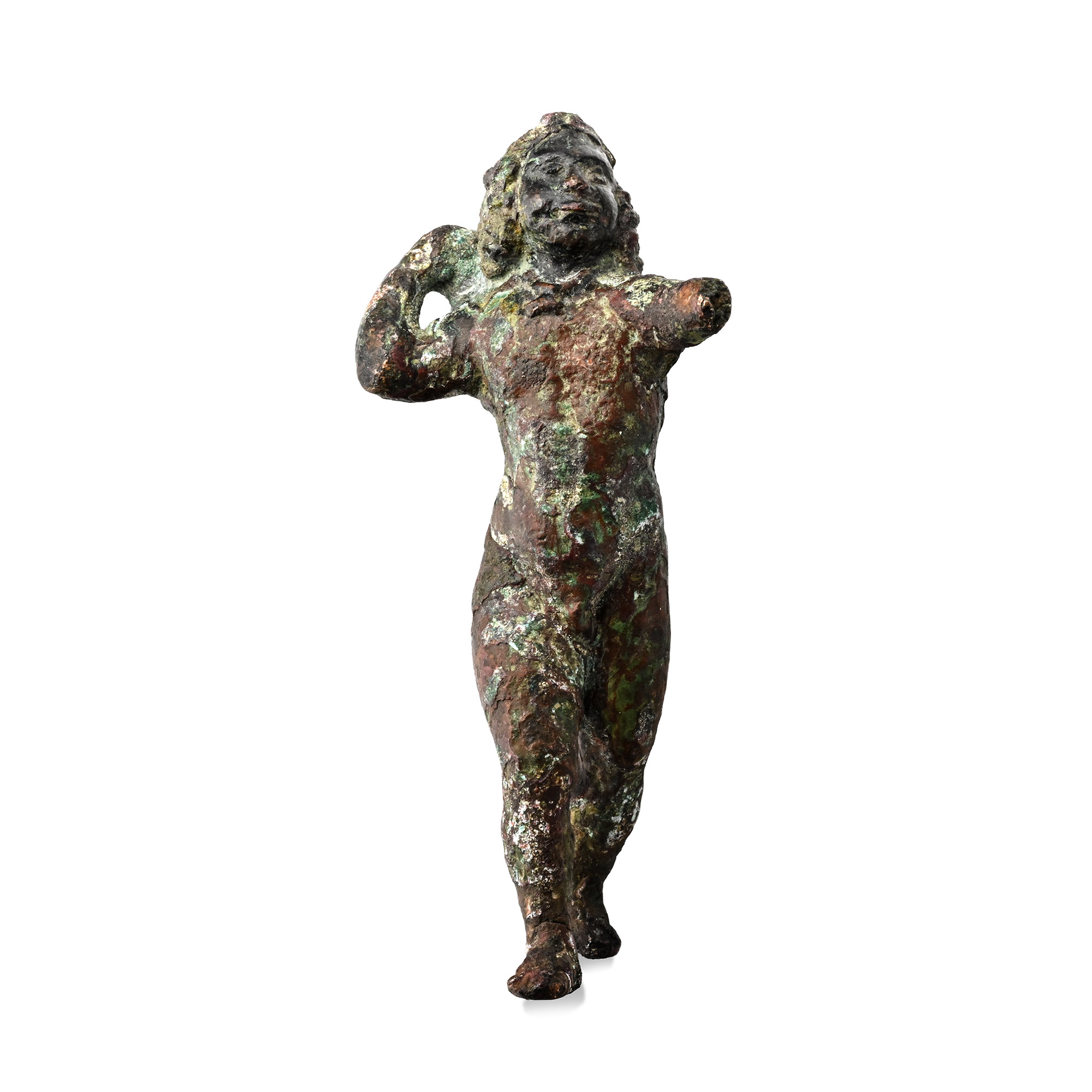 Roman Cupid Bronze Statuette Reaching for Arrows