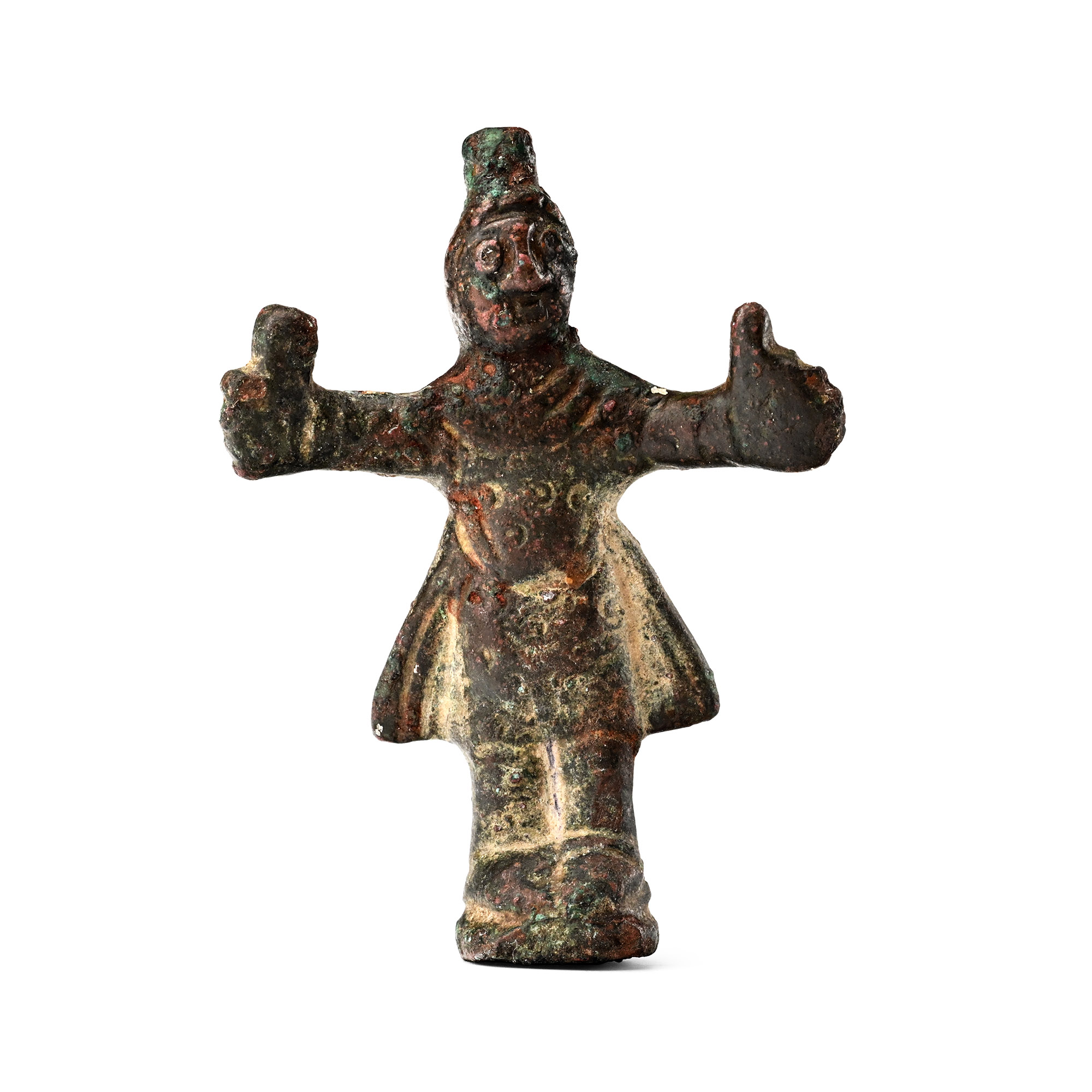 Roman Bronze Priest Statuette