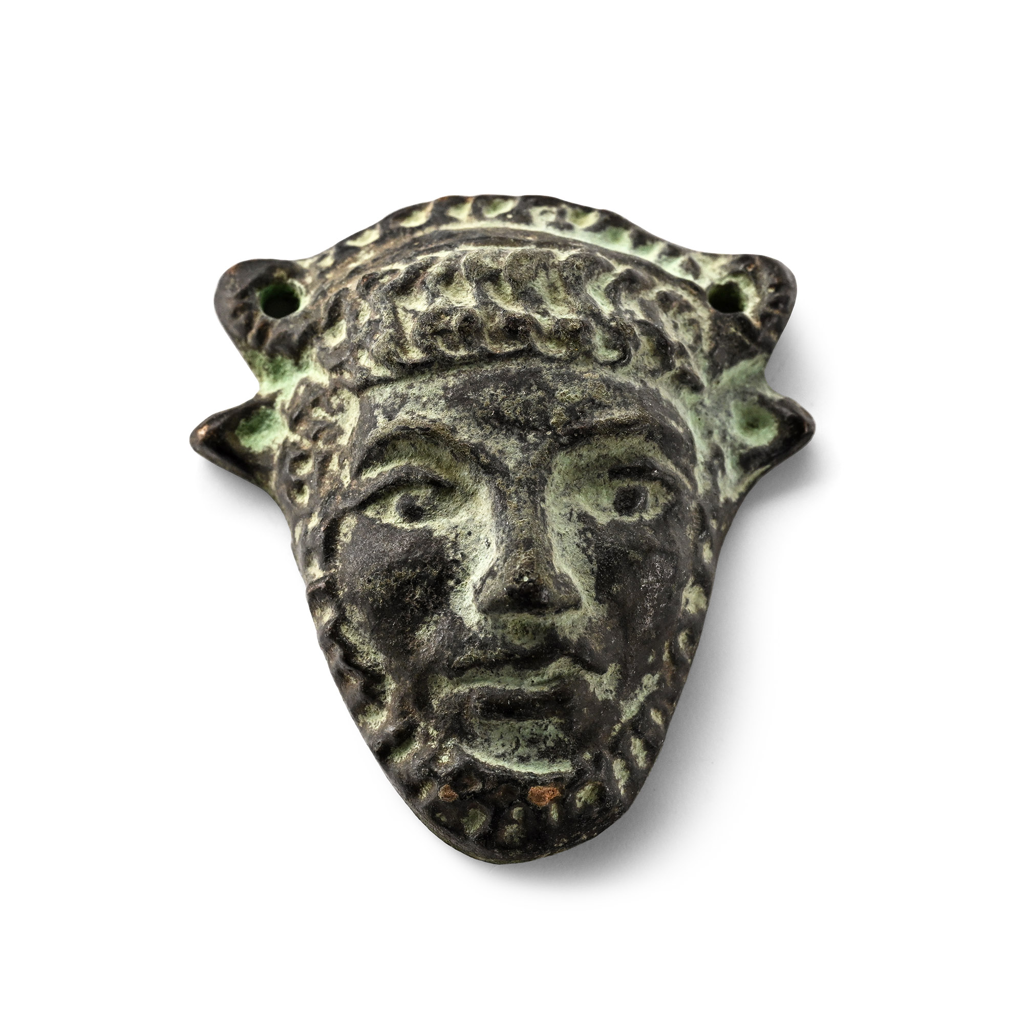 Western Asiatic Bronze Head Appliqué
