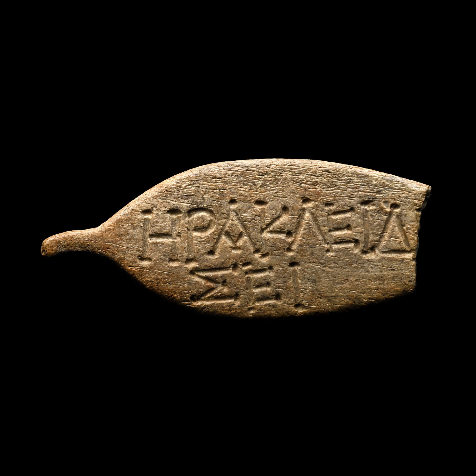 Greek Inscribed Bone Plaque