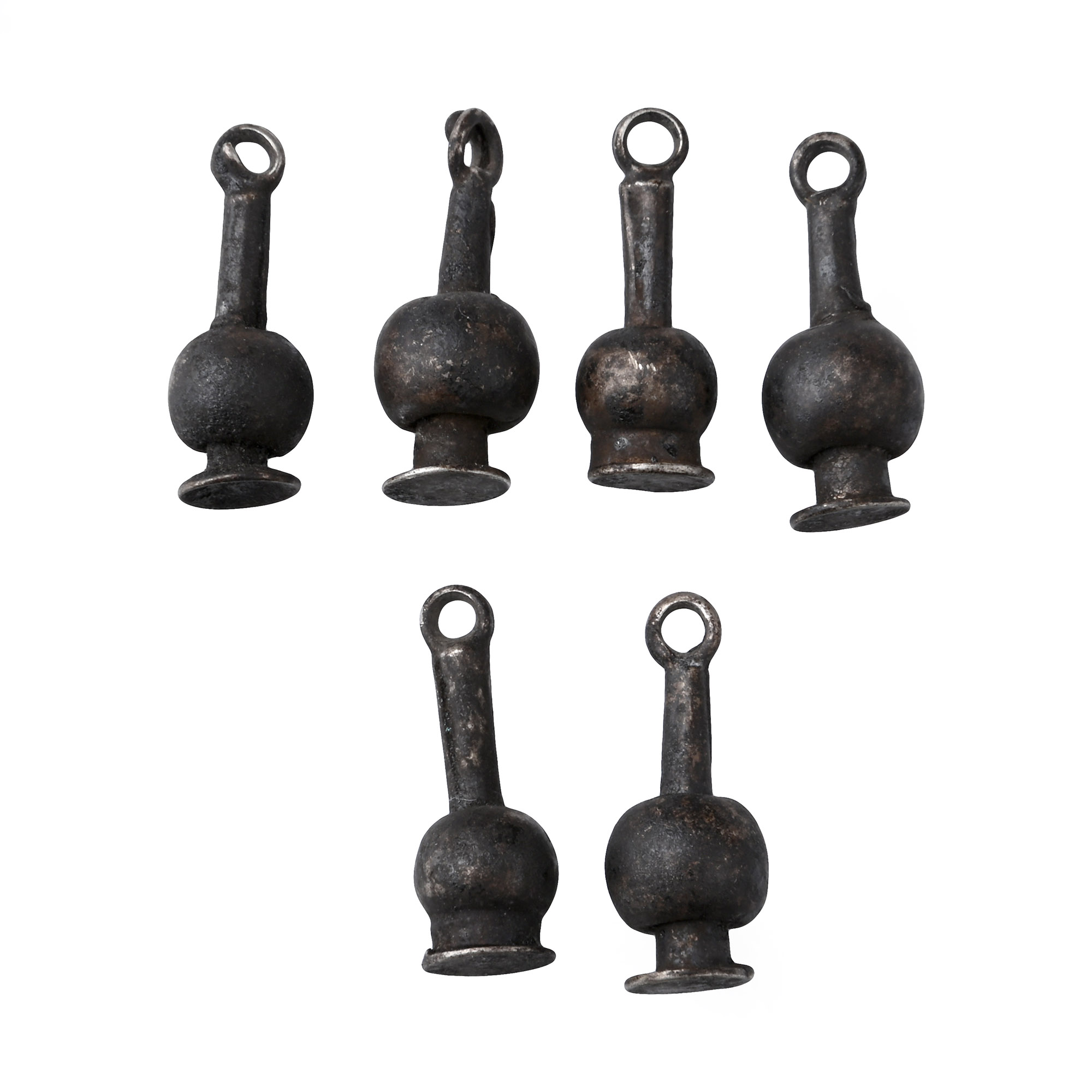 Egyptian Silver Poppy Amulet Group