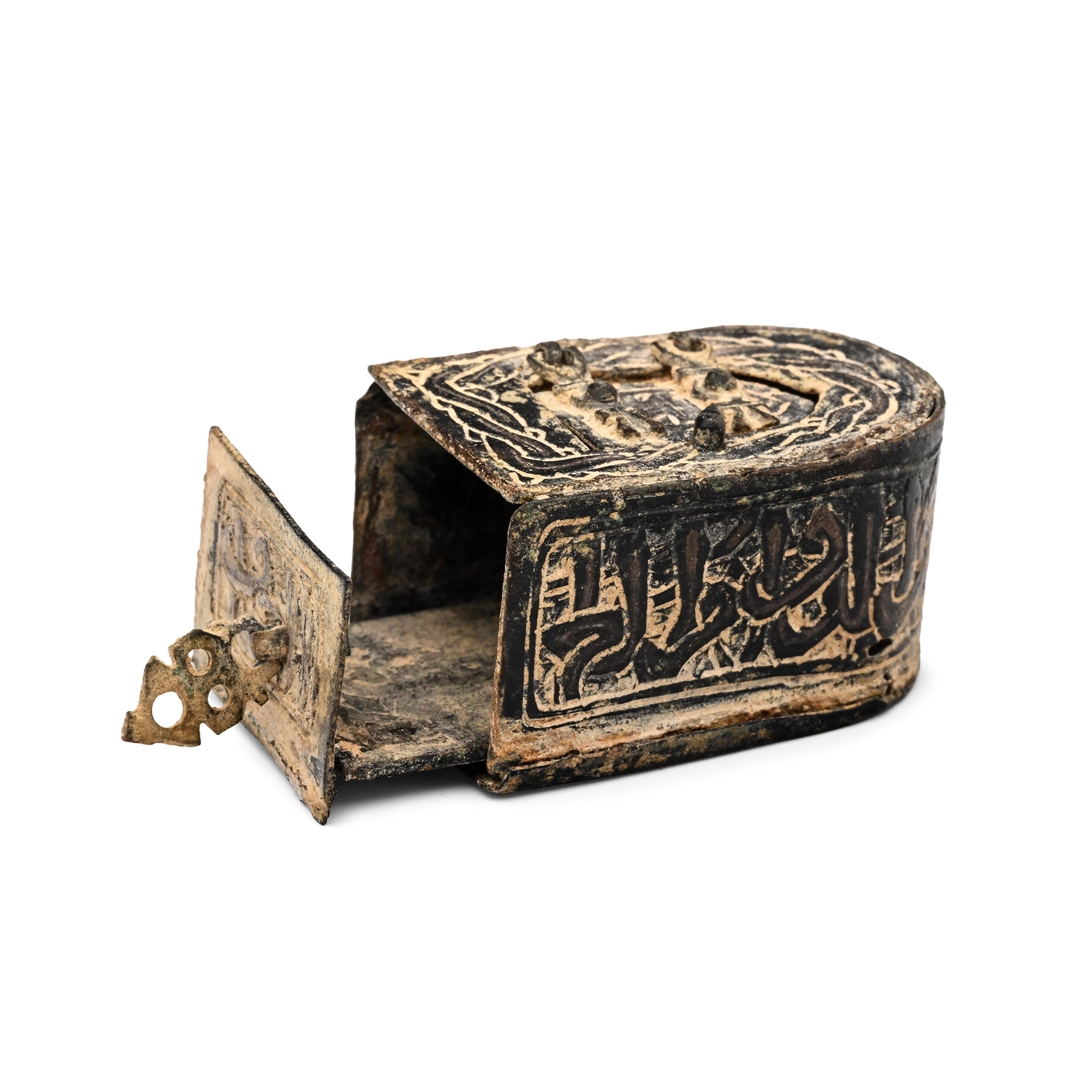 Western Asiatic Bronze Calligraphic Miniature Box