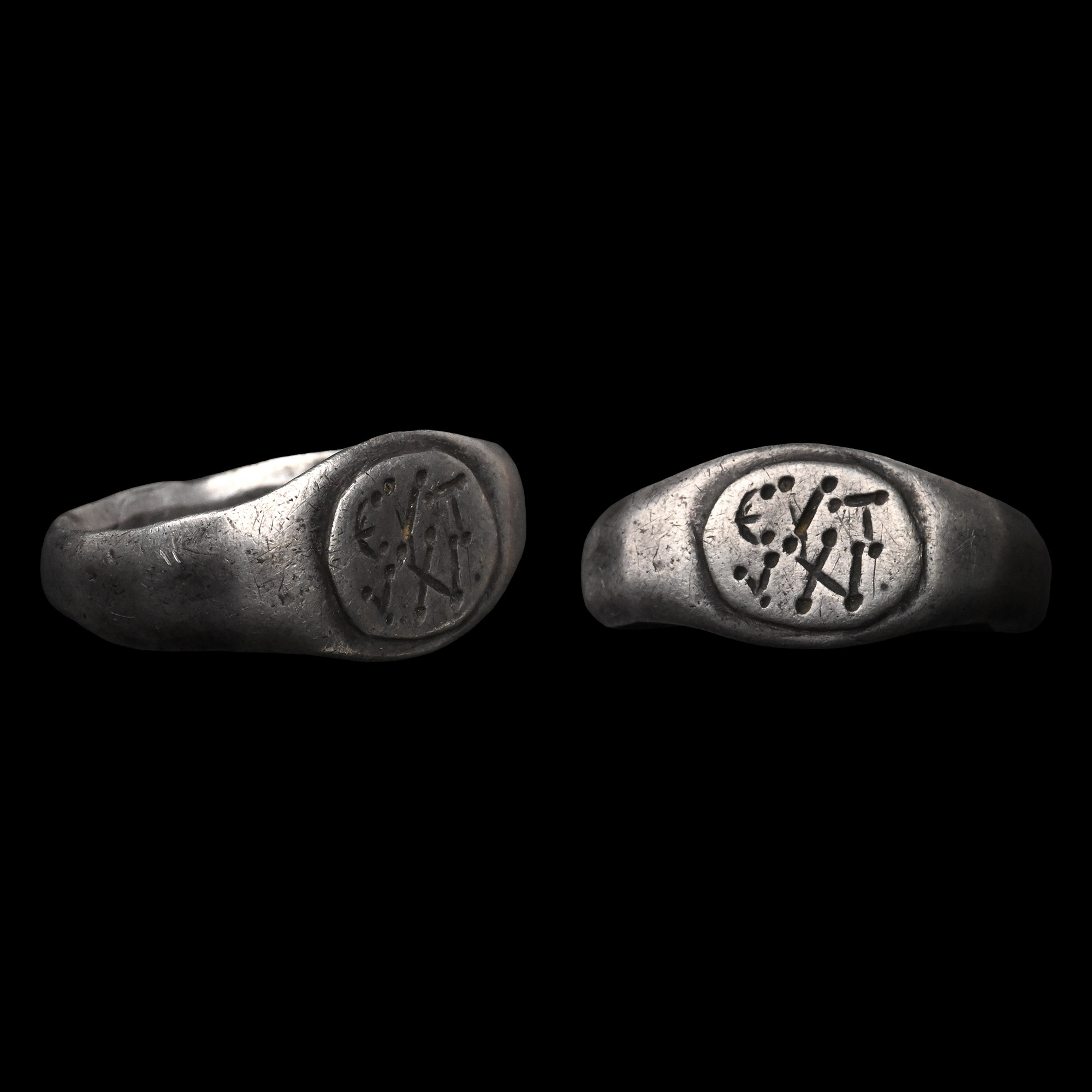Roman Silver Ring with Inscription