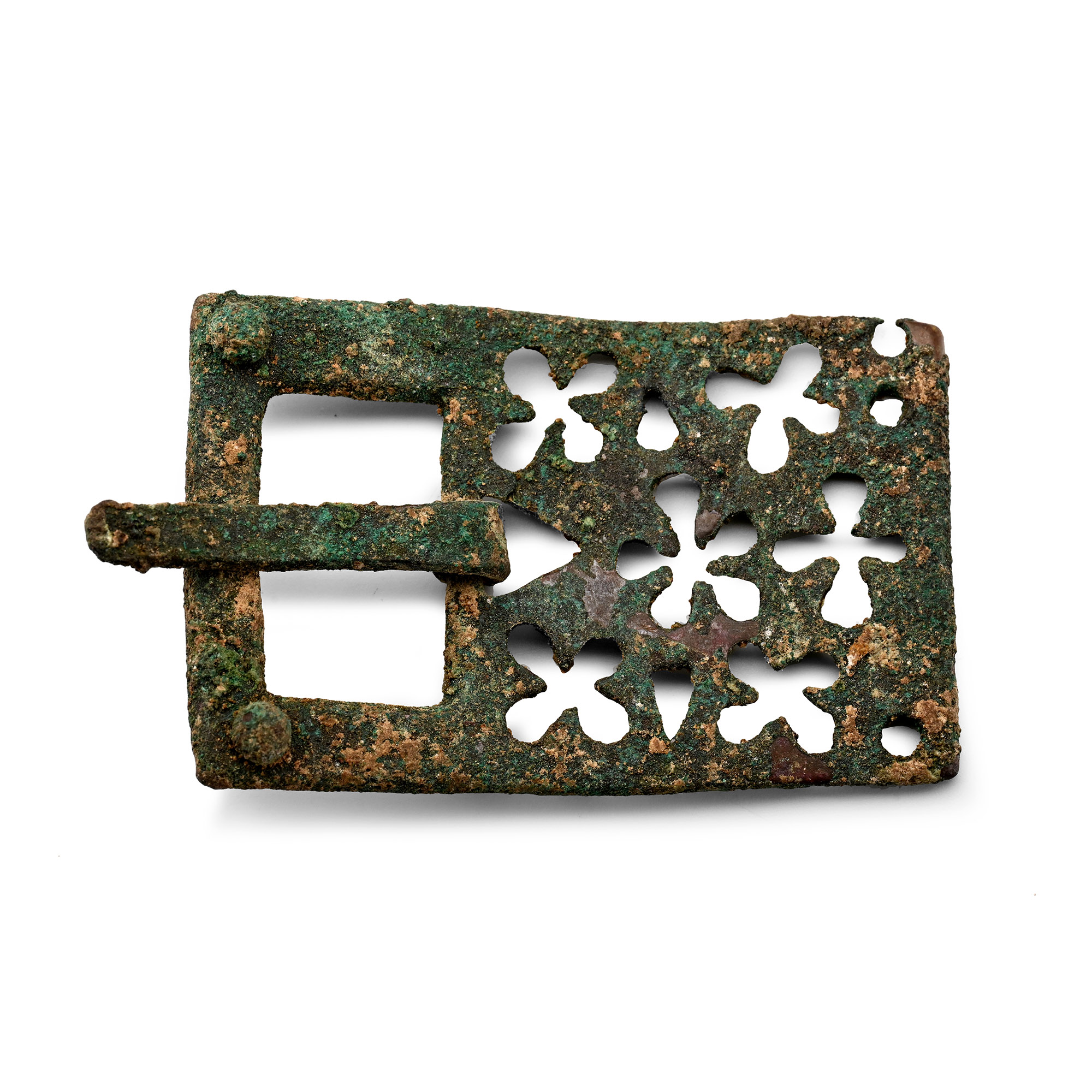 Byzantine Bronze Buckle and Openwork Plate