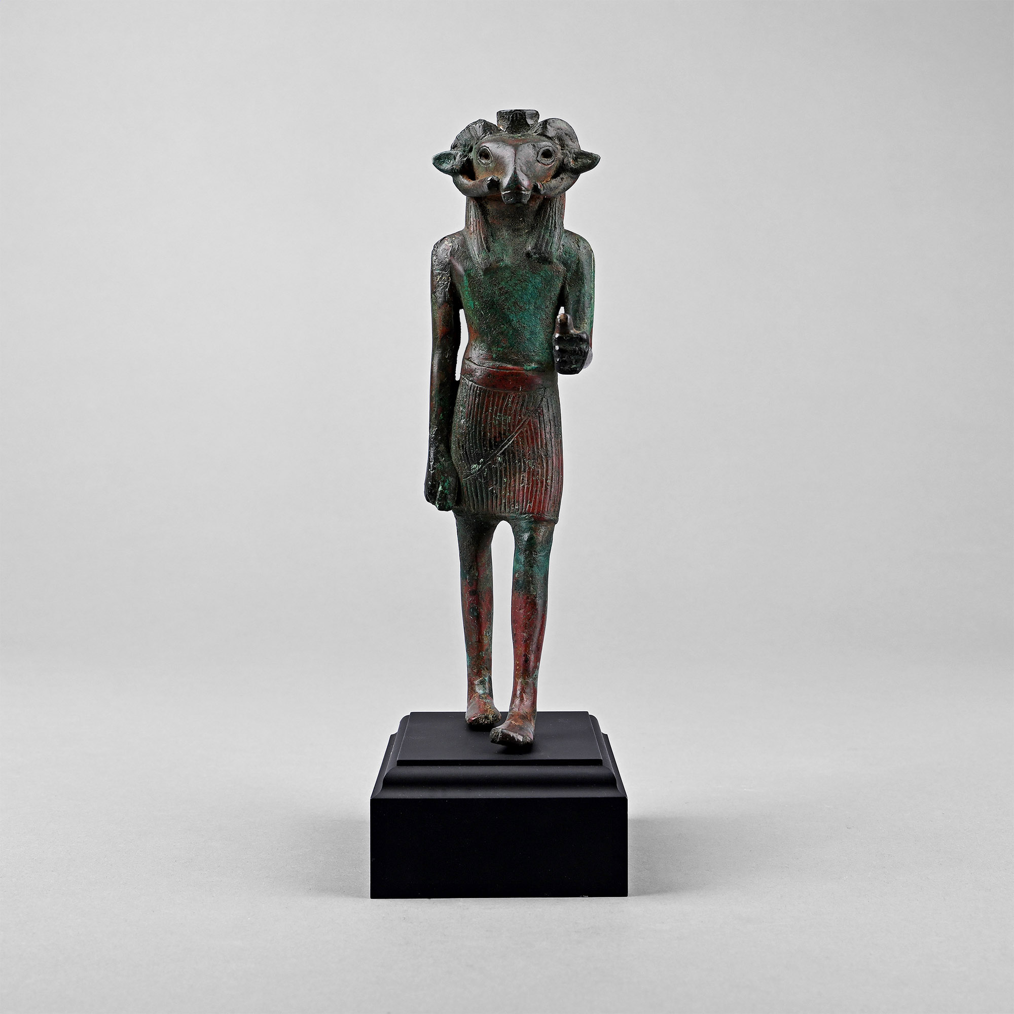 Egyptian Bronze Figure of Khnum, the Creator God