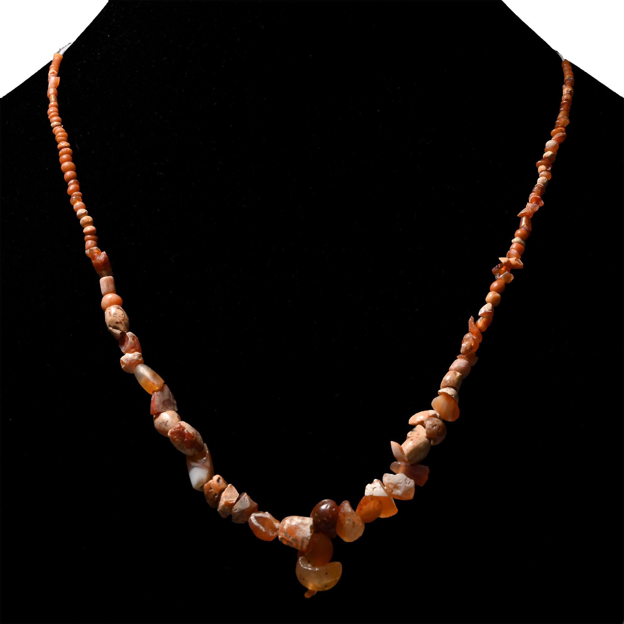 Bactrian Carnelian and Agate Bead Necklace String