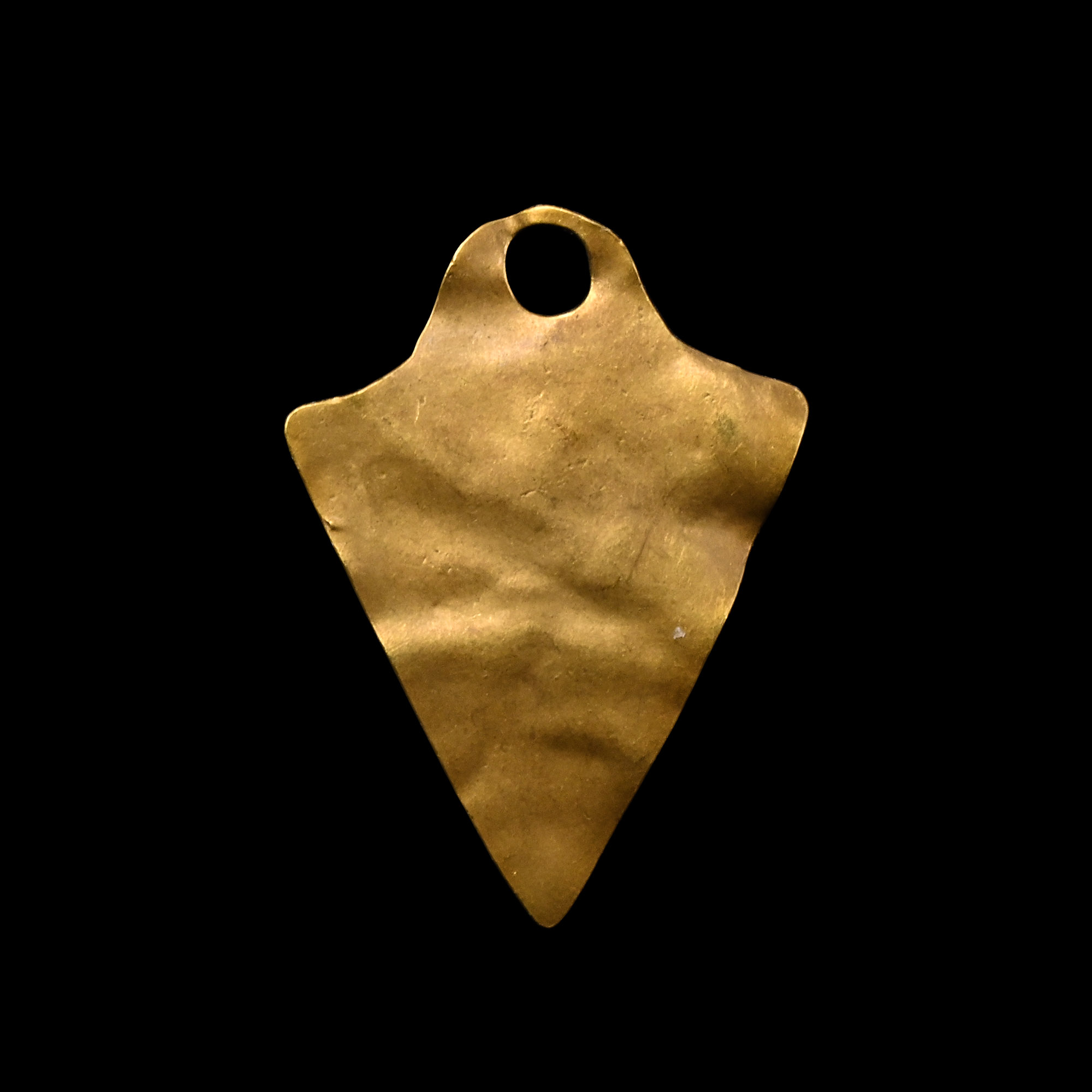 Western Asiatic Triangular Gold Pendant