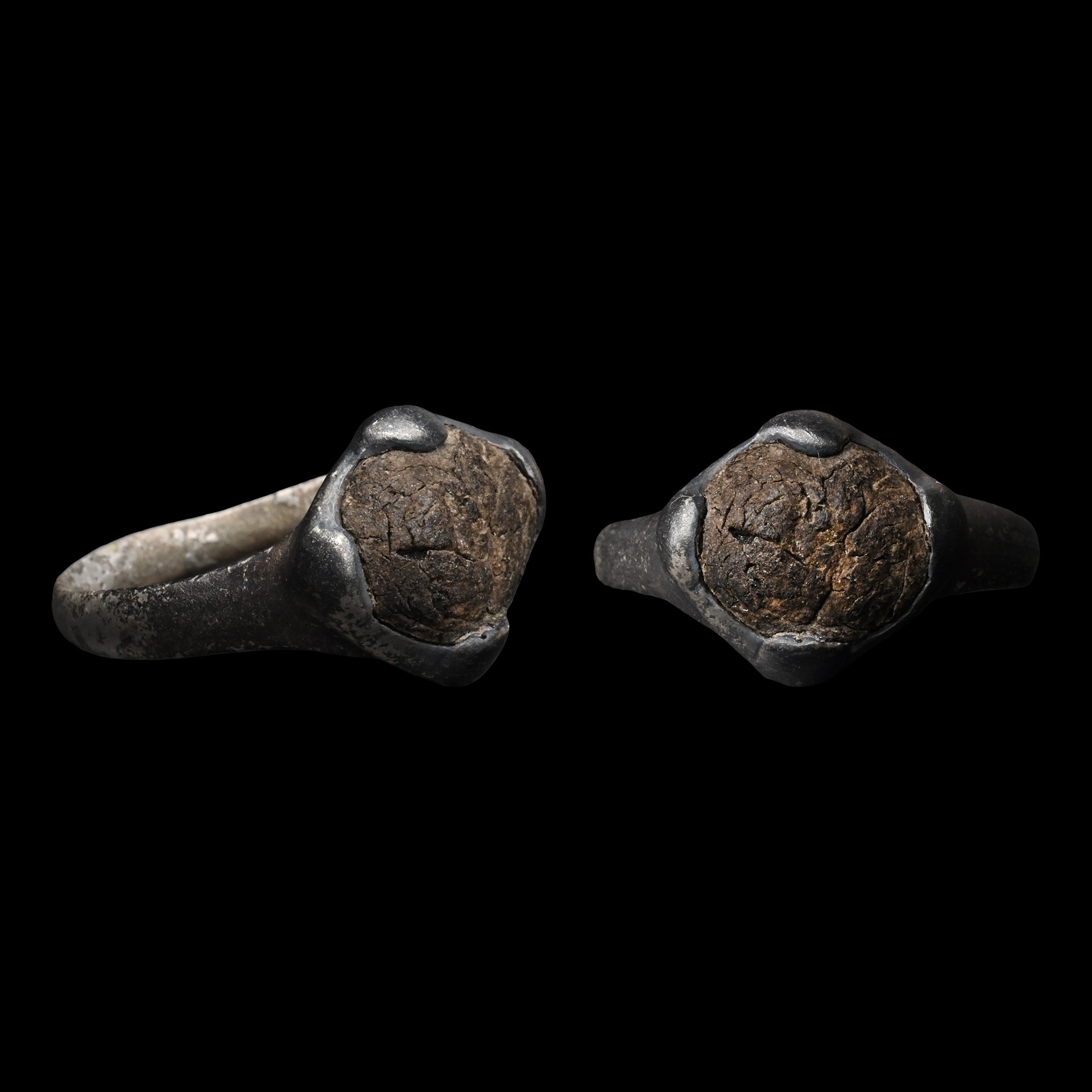 Viking Age Silver Ring with Cabochon