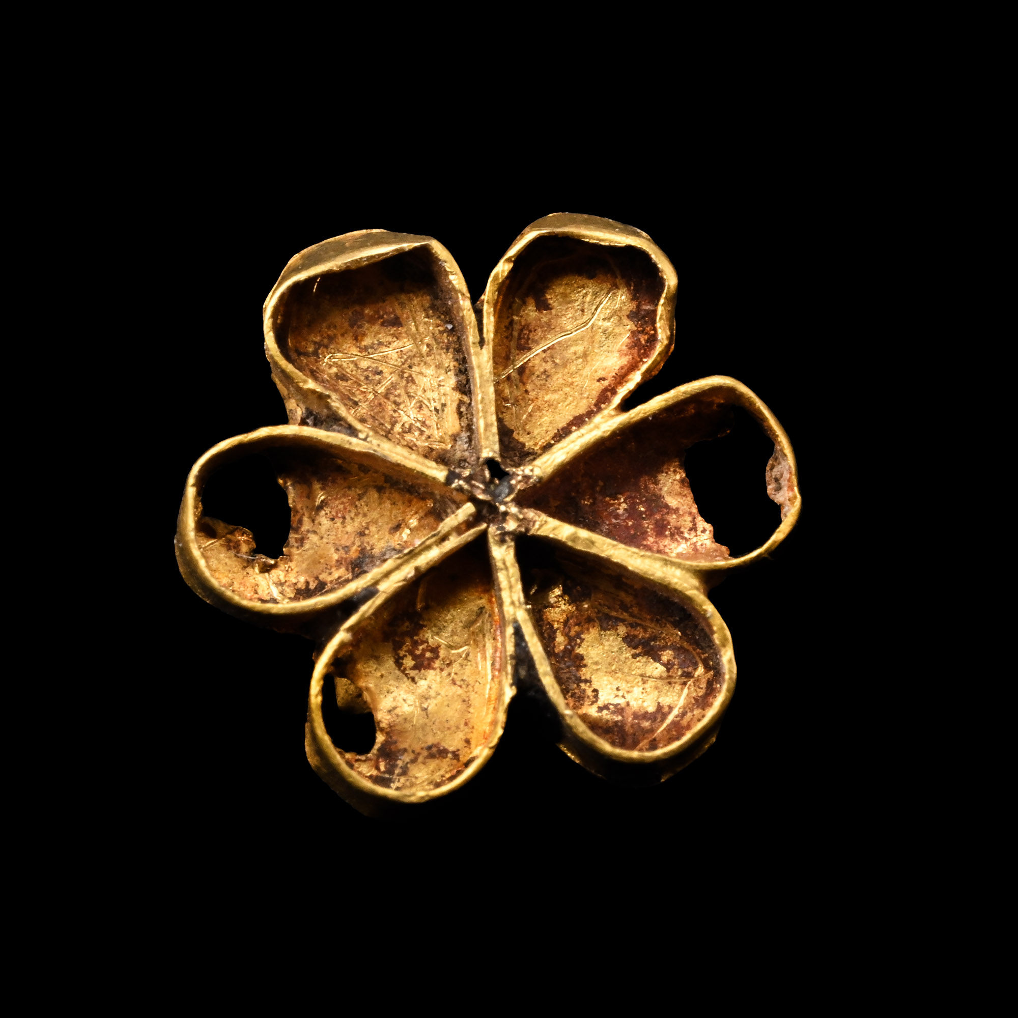 Western Asiatic Gold Flower-Shaped Pendant
