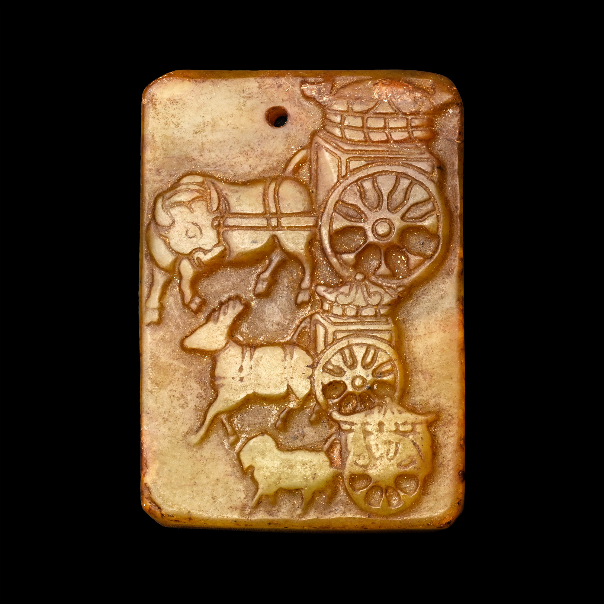 Chinese Amuletic Glass Pendant