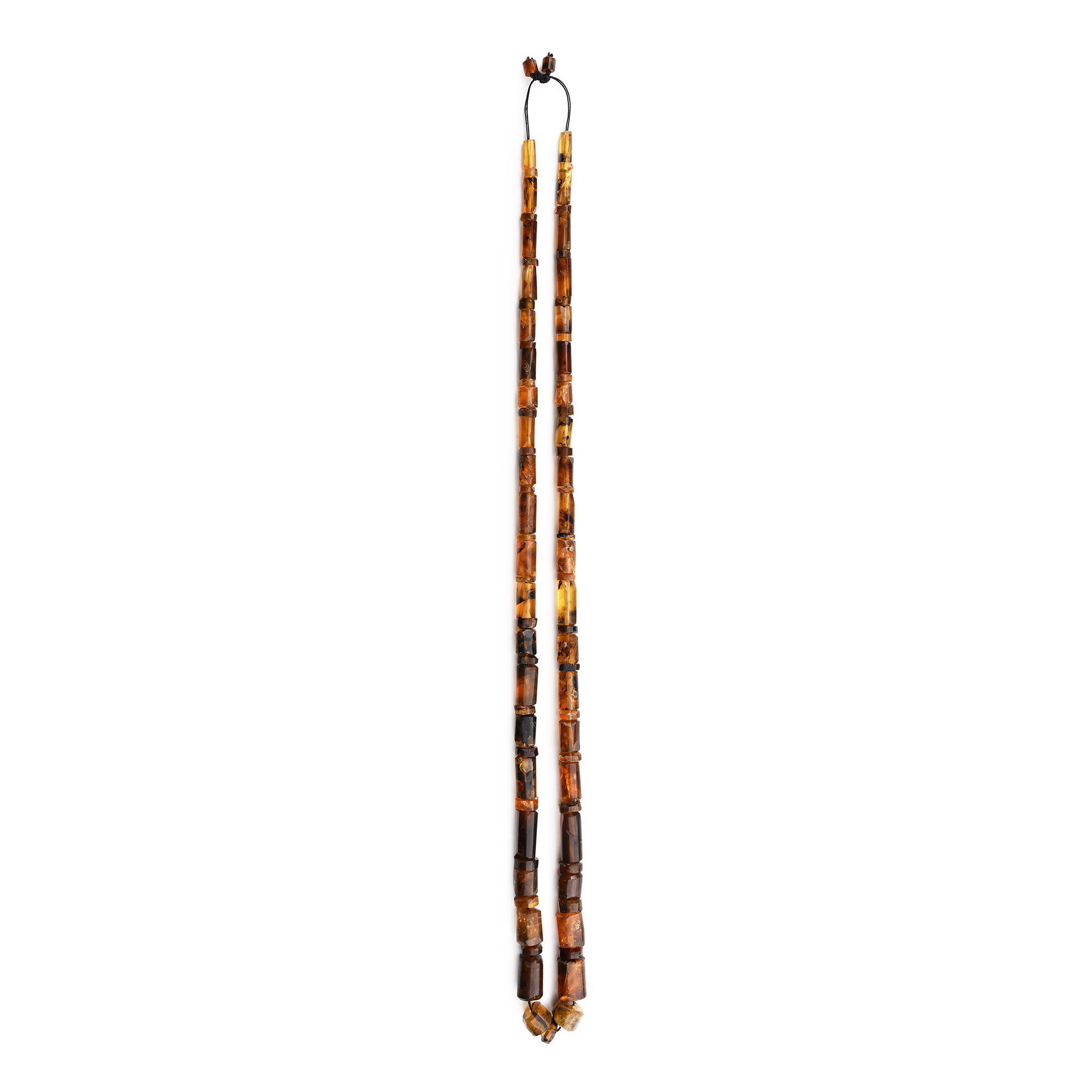 Mizoram Burmese Amber Bead Necklace with Natural Inclusions