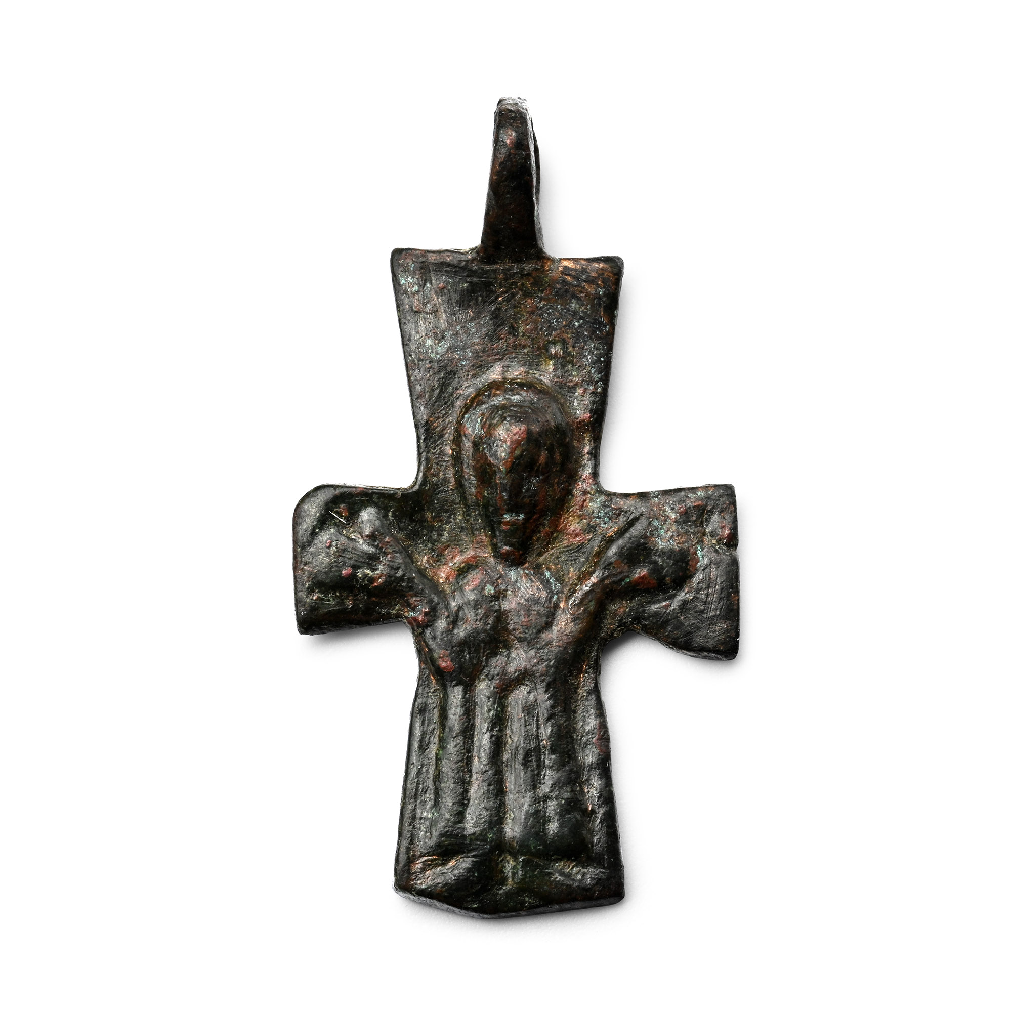 Byzantine Bronze Cross Pendant