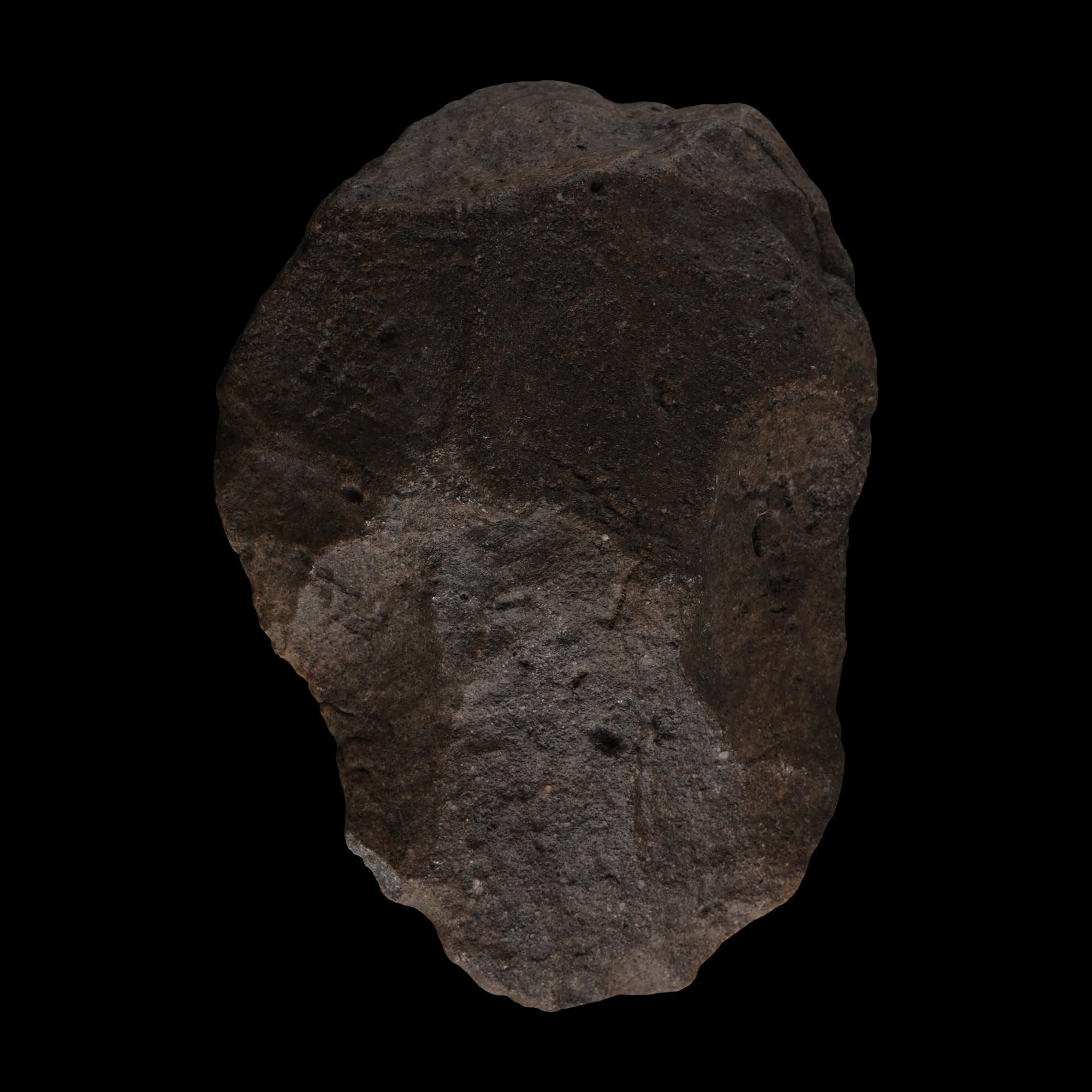 Acheulean Stone Age Dark Red Quartzite Handaxe Made by Homo Erectus