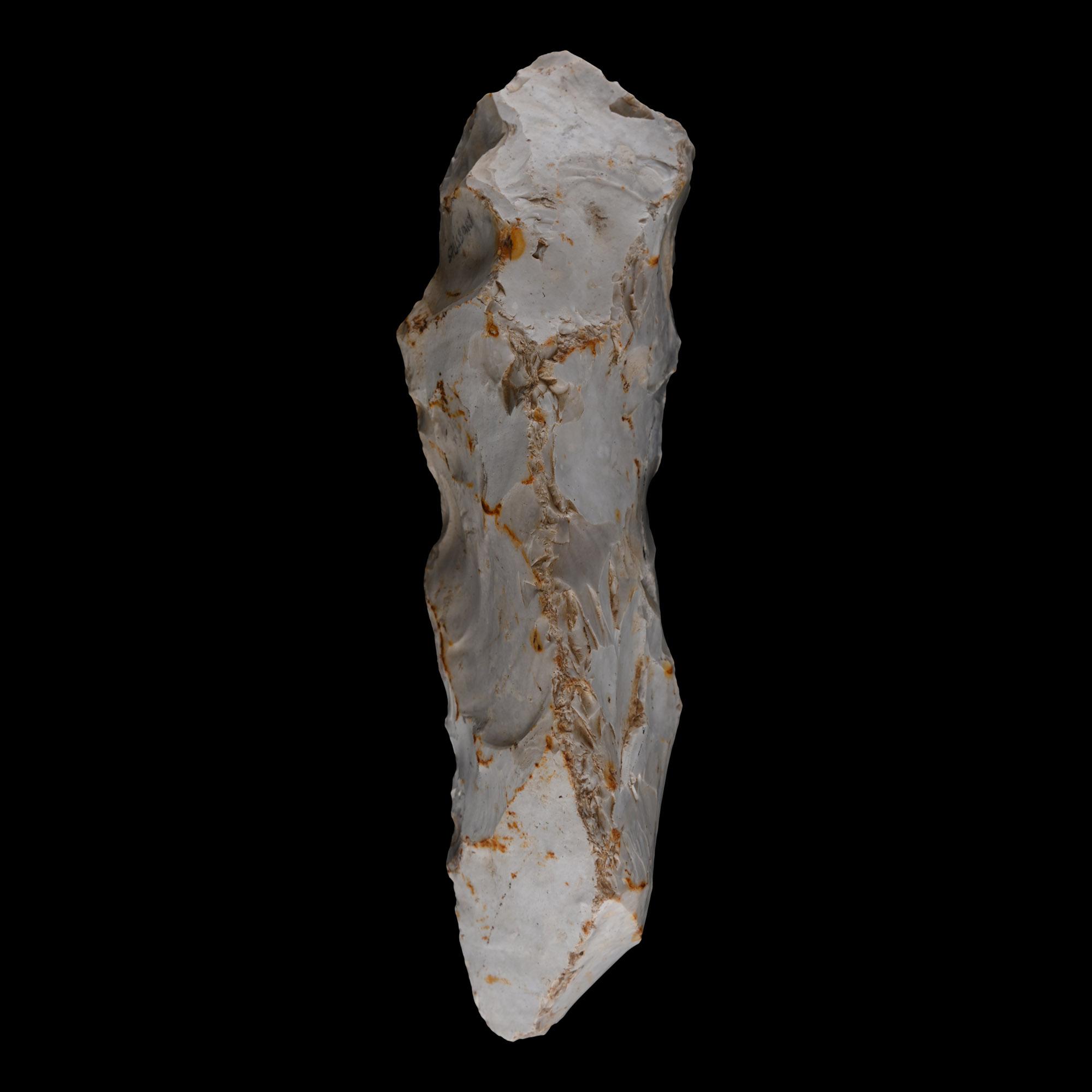 Large Stone Age Salisbury Adze in Grey-White Knapped Flint