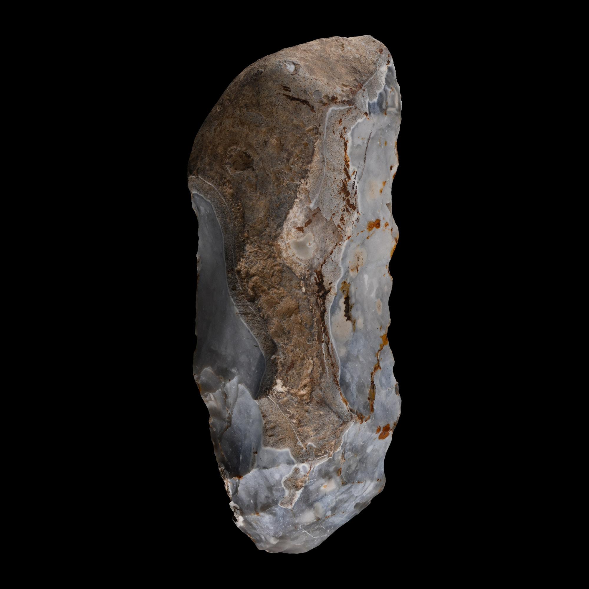 Stone Age Knapped Flint Adze with Blue-Grey Patina