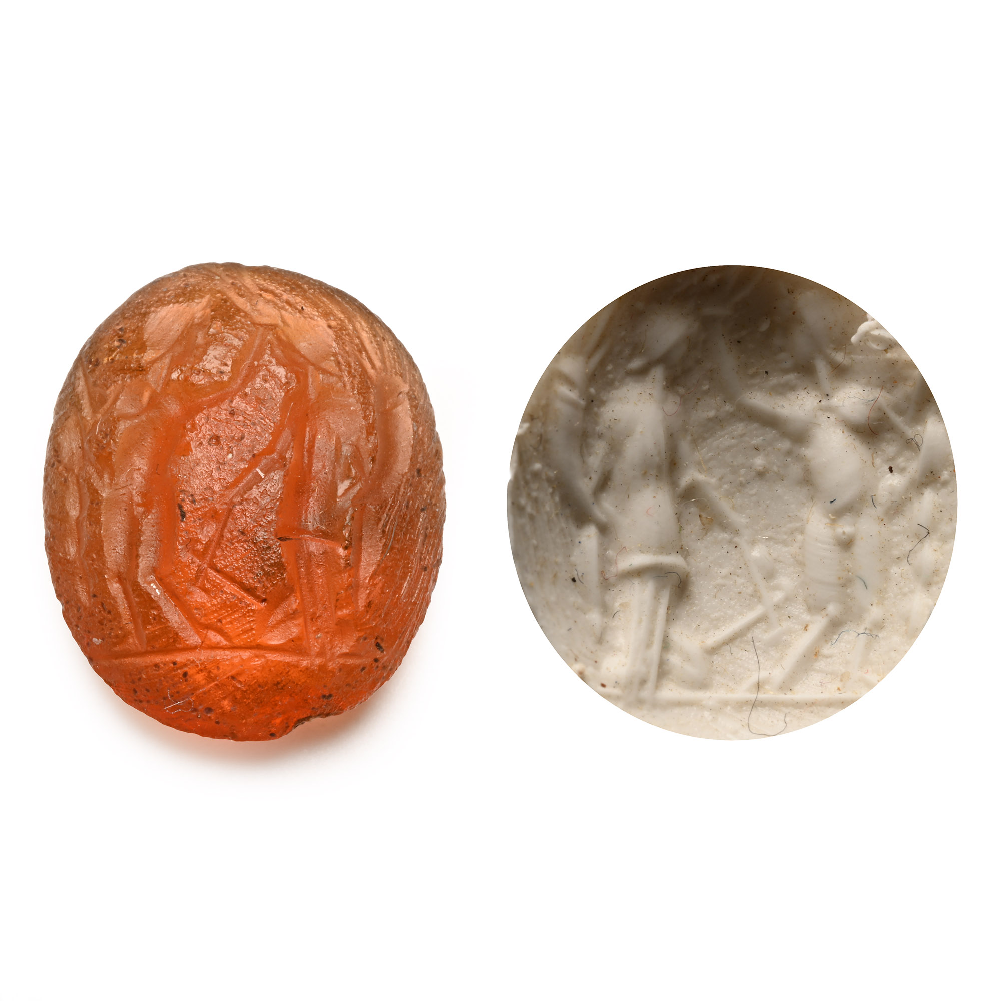 Roman Glass Gem with Fortuna