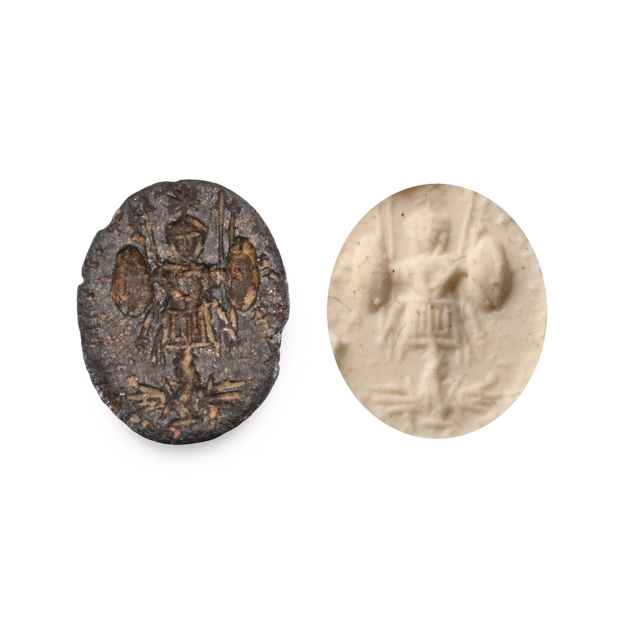 Roman Black Gemstone with Tropaeum