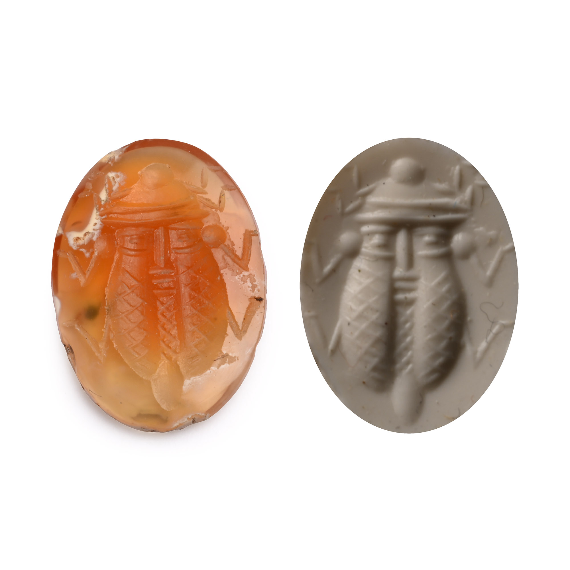 Roman Carnelian Gemstone with Bearded Mask