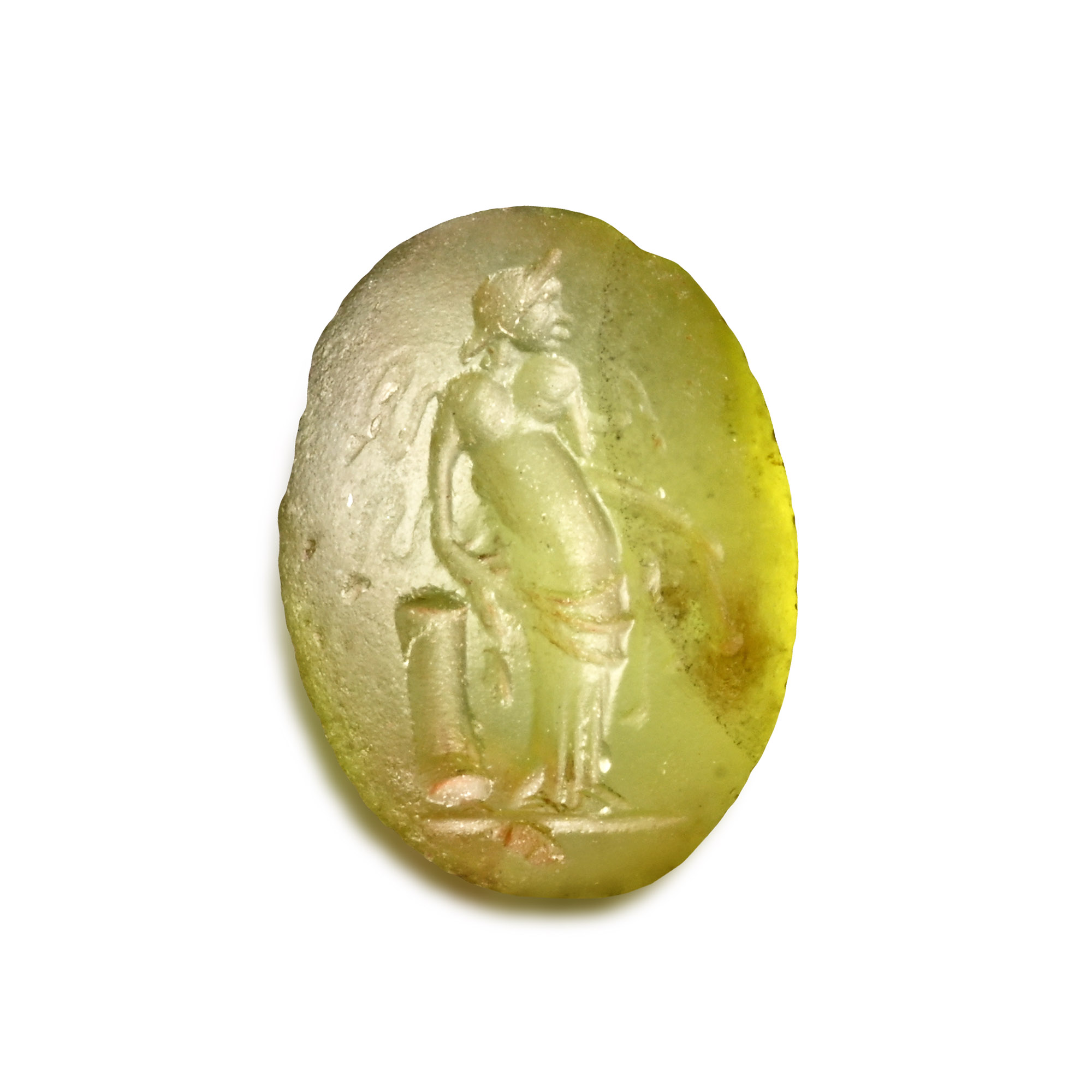 Roman Peridot Gemstone with Venus
