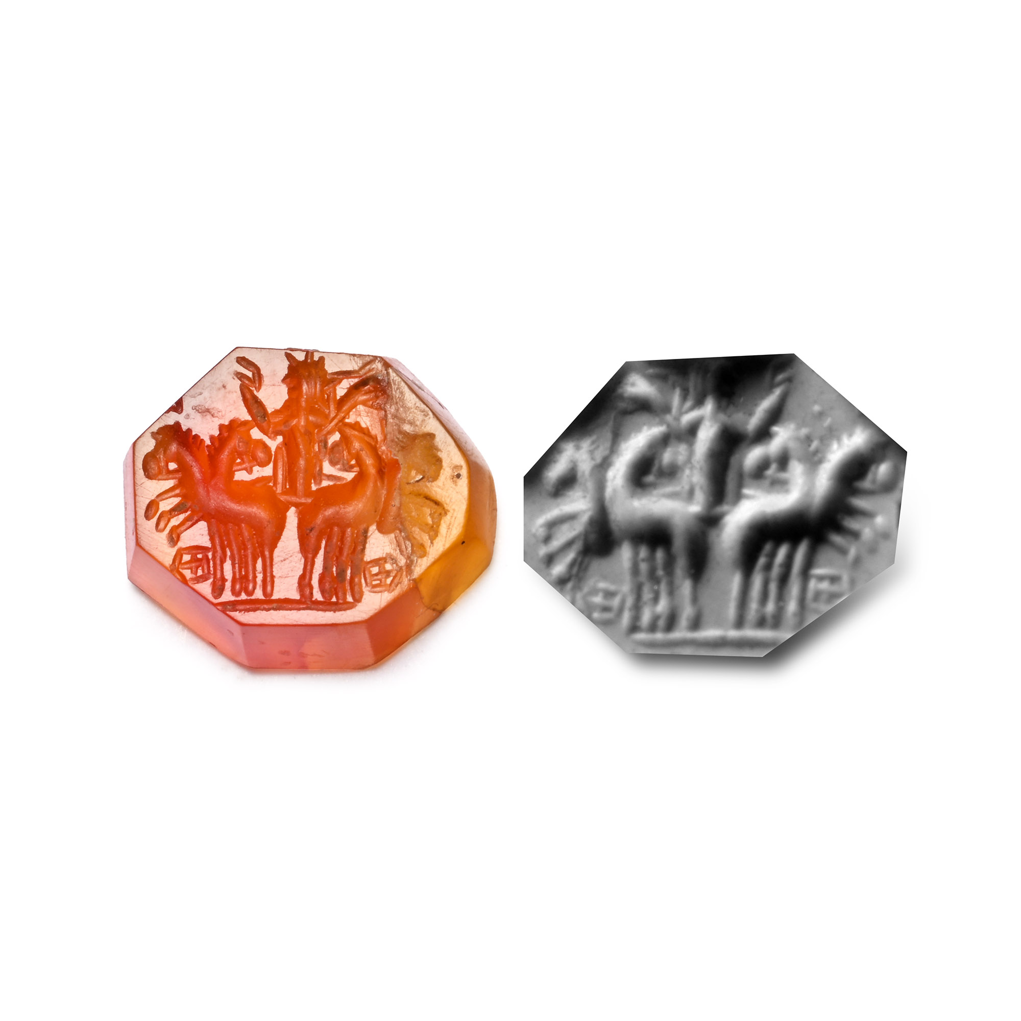 Roman Carnelian Gemstone with Sol in Quadriga