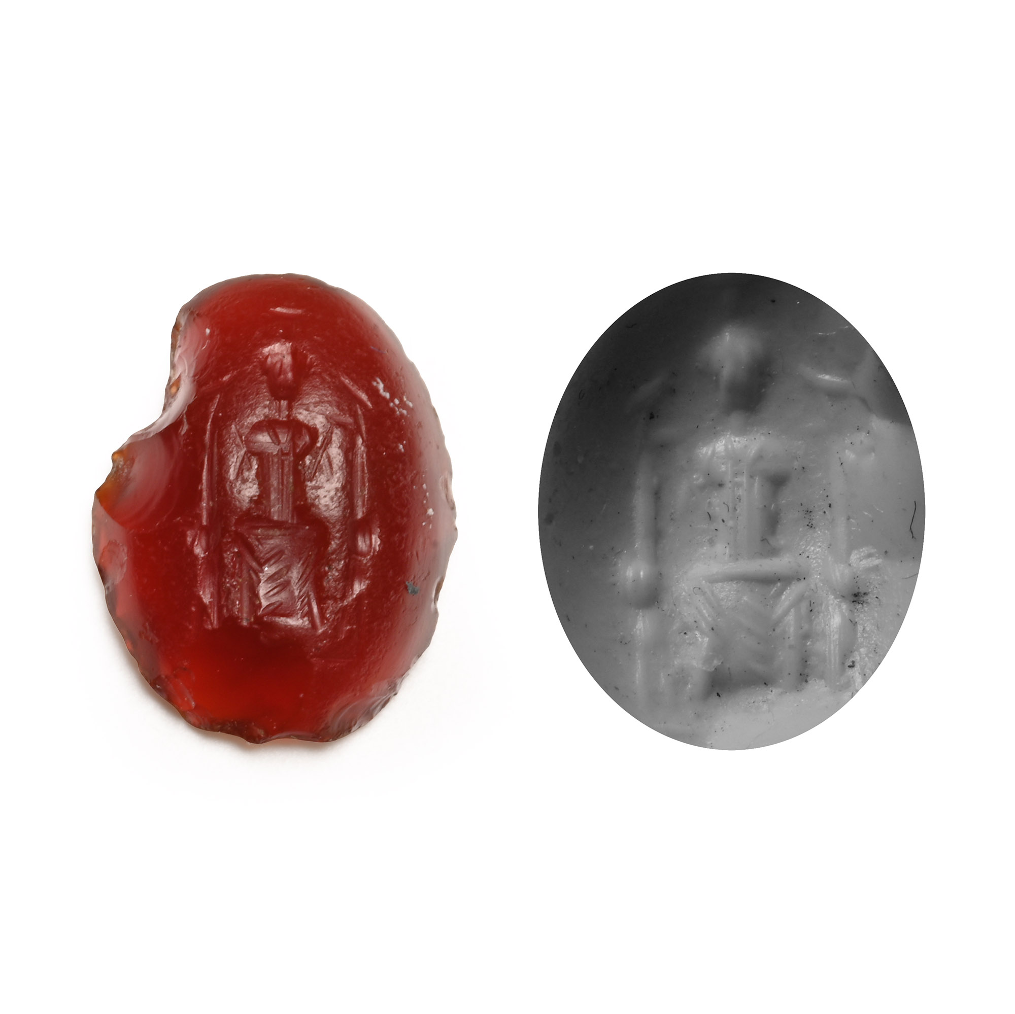 Roman Carnelian Gemstone with Minerva