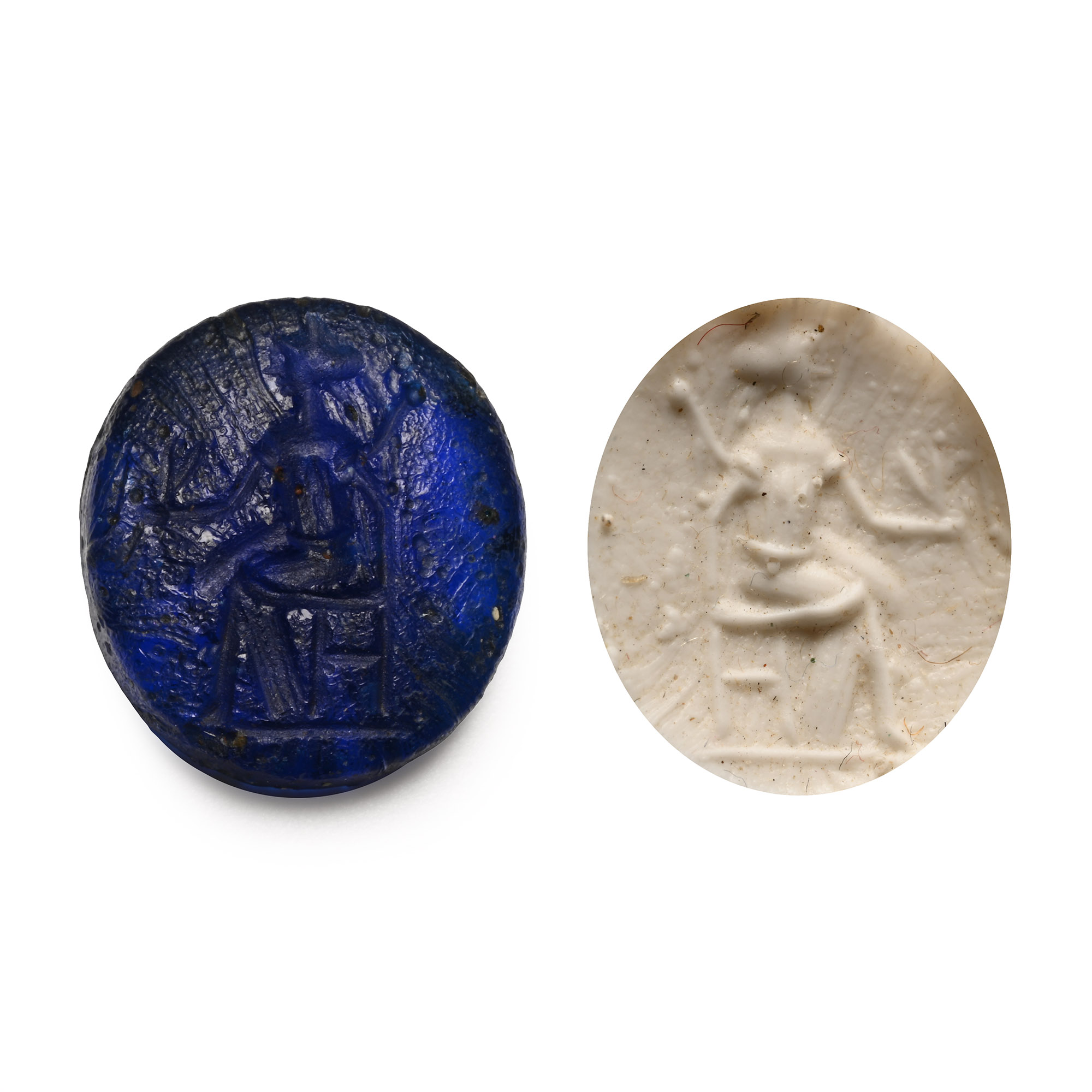 Roman Glass Gem with Juno Seated